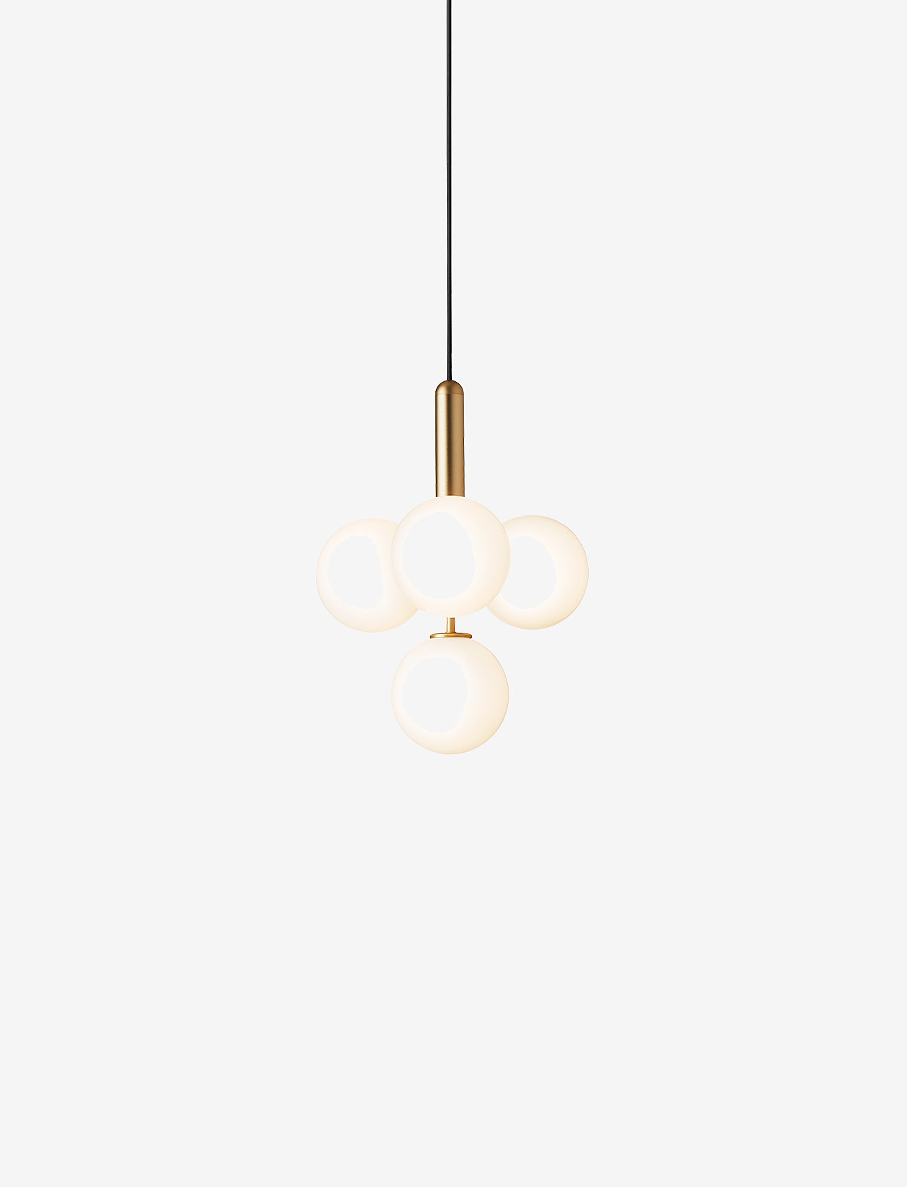 Nuura - Miira 4 - pendant lamps - brass/opal white - 0