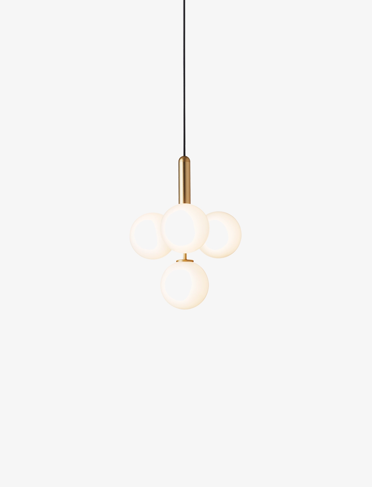 Nuura - Miira 4 - pendant lamps - brass/opal white - 2