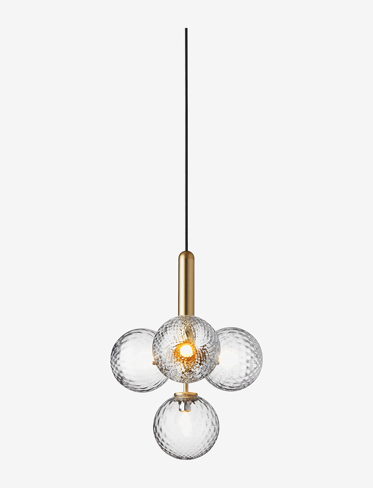 Nuura - Miira 4 - pendellampen - brass/optic clear - 0
