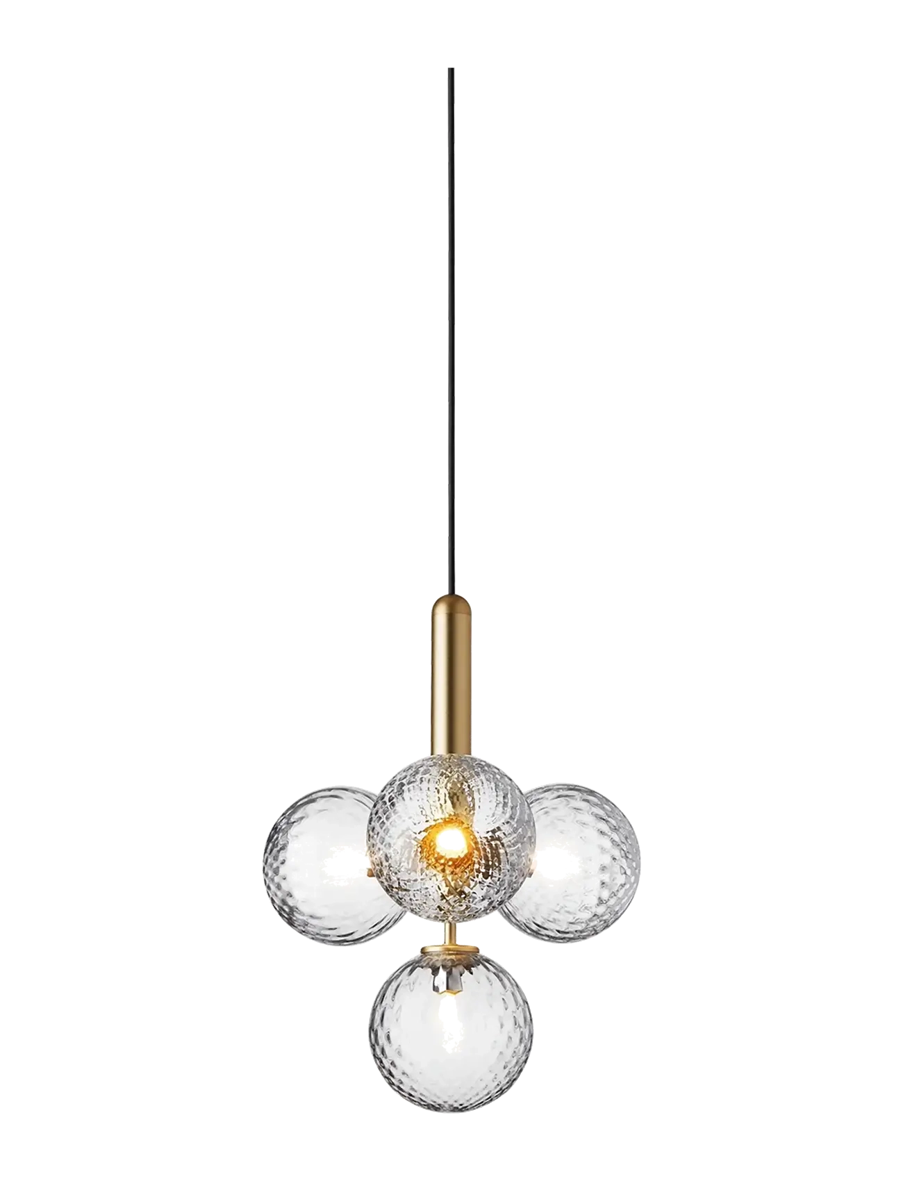 Nuura - Miira 4 - lampes suspendues - brass/optic clear - 1