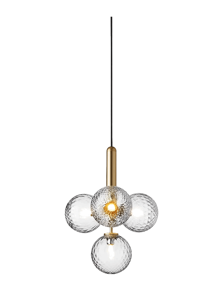 Nuura - Miira 4 - rippvalgustid - brass/optic clear - 1