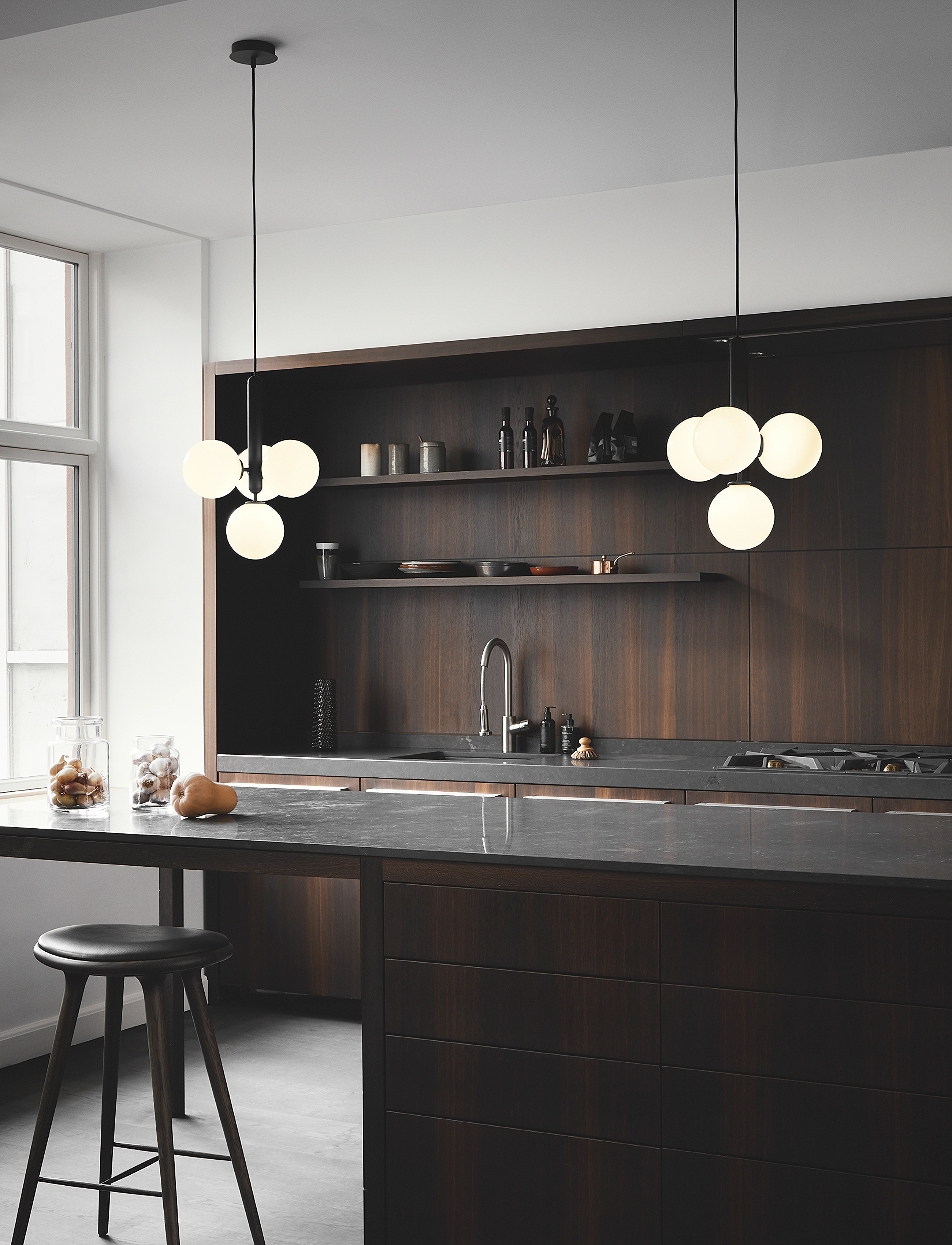 Nuura Miira 4, One Size, Ceiling Lamps, Schwarz - Pendant Homeware