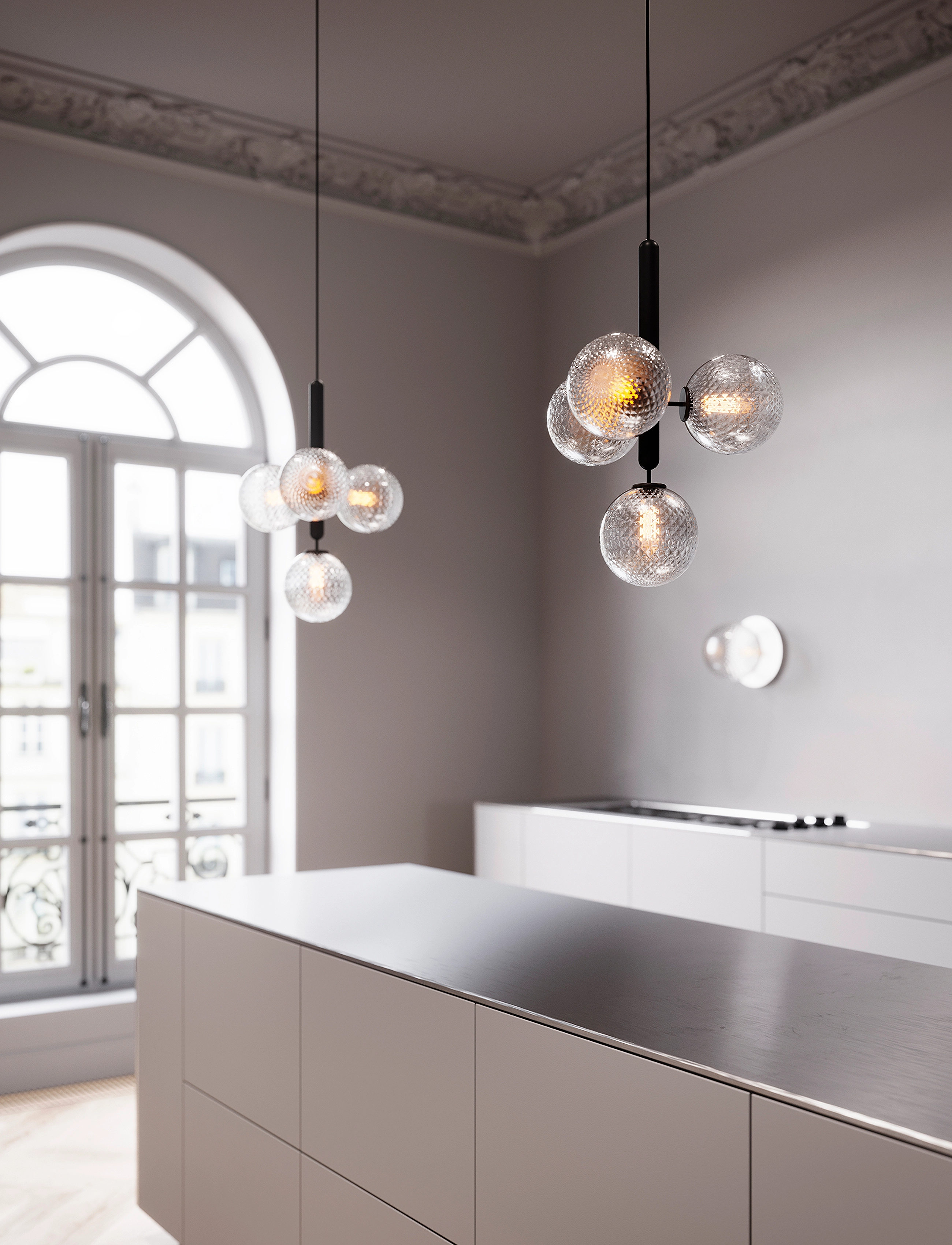 Nuura Miira 4, One Size, Ceiling Lamps, Schwarz - Pendant Homeware