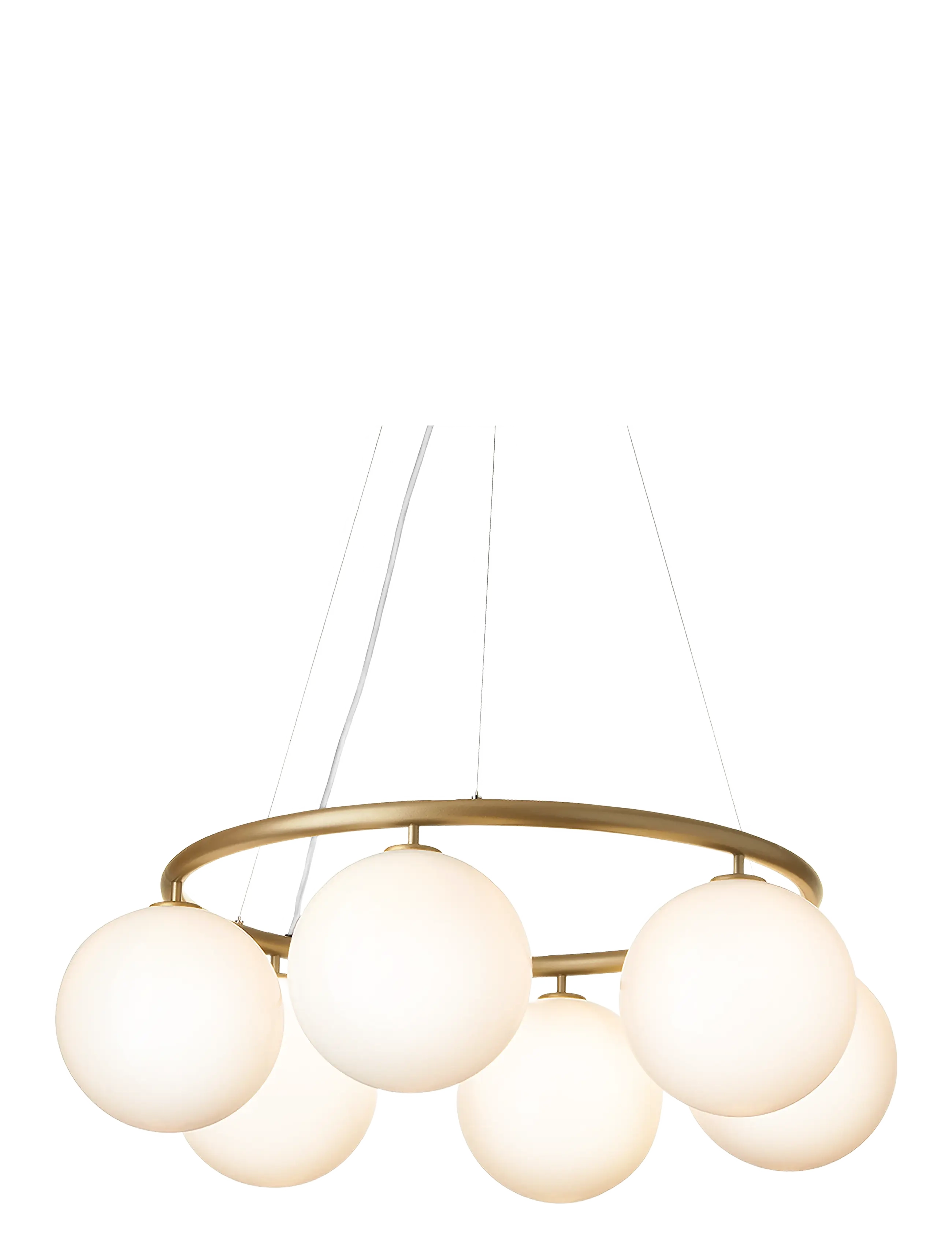 Nuura - Miira 6 Circular - pendellampen - brass / opal - 2