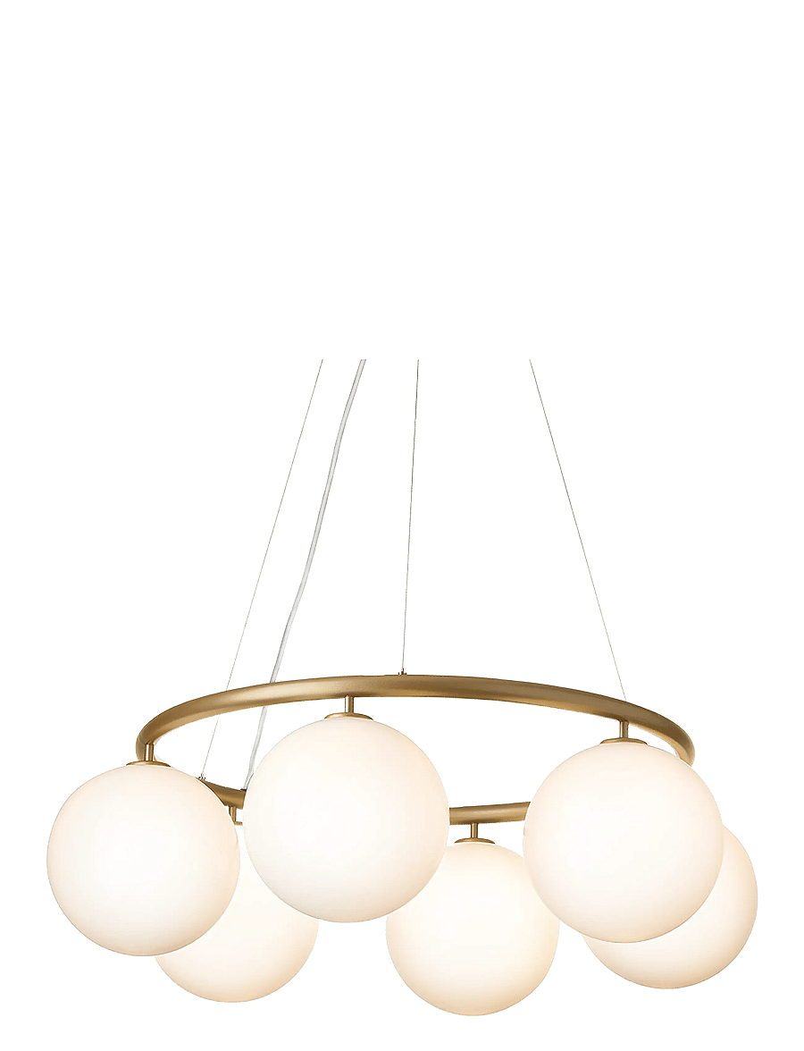 Nuura - Miira 6 Circular - pendellampen - brass / opal - 2