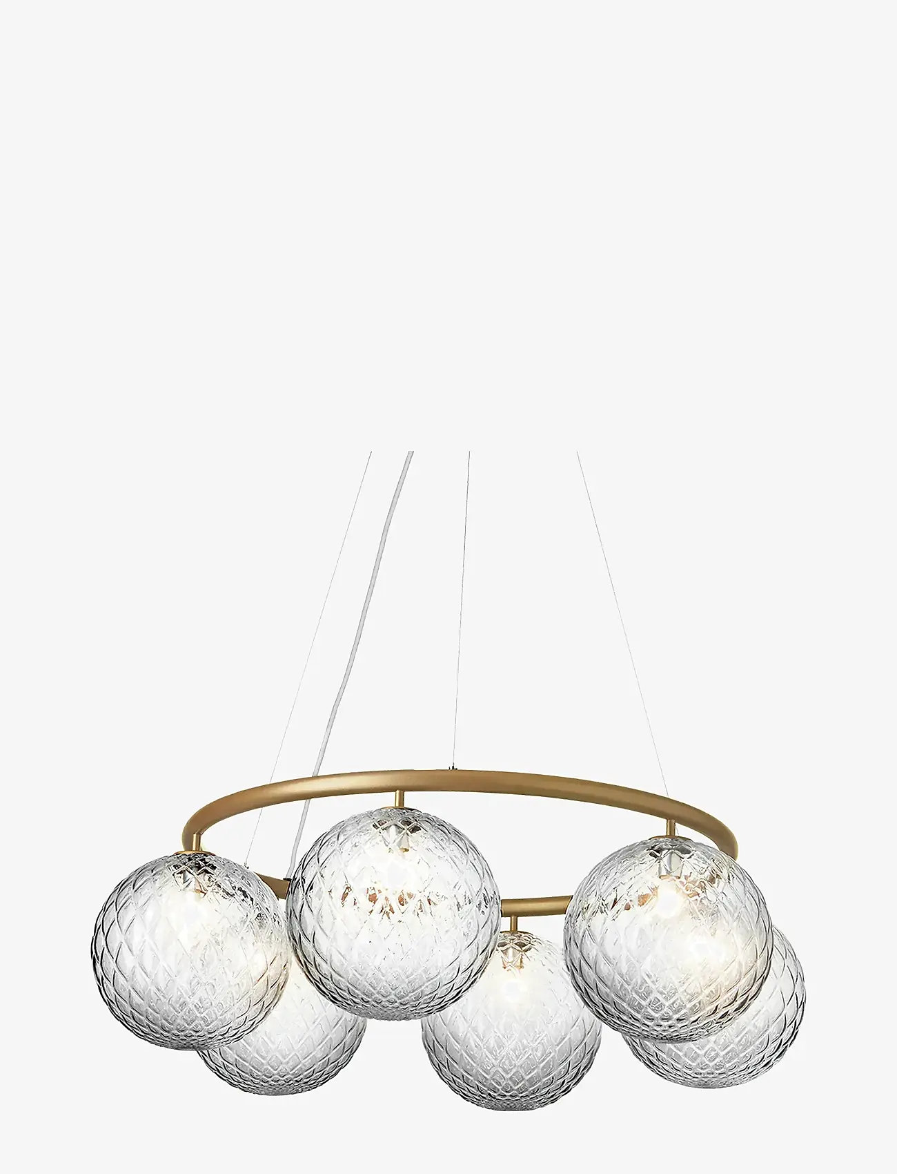 Nuura - Miira 6 Circular - pendellampen - brass / optic clear - 1