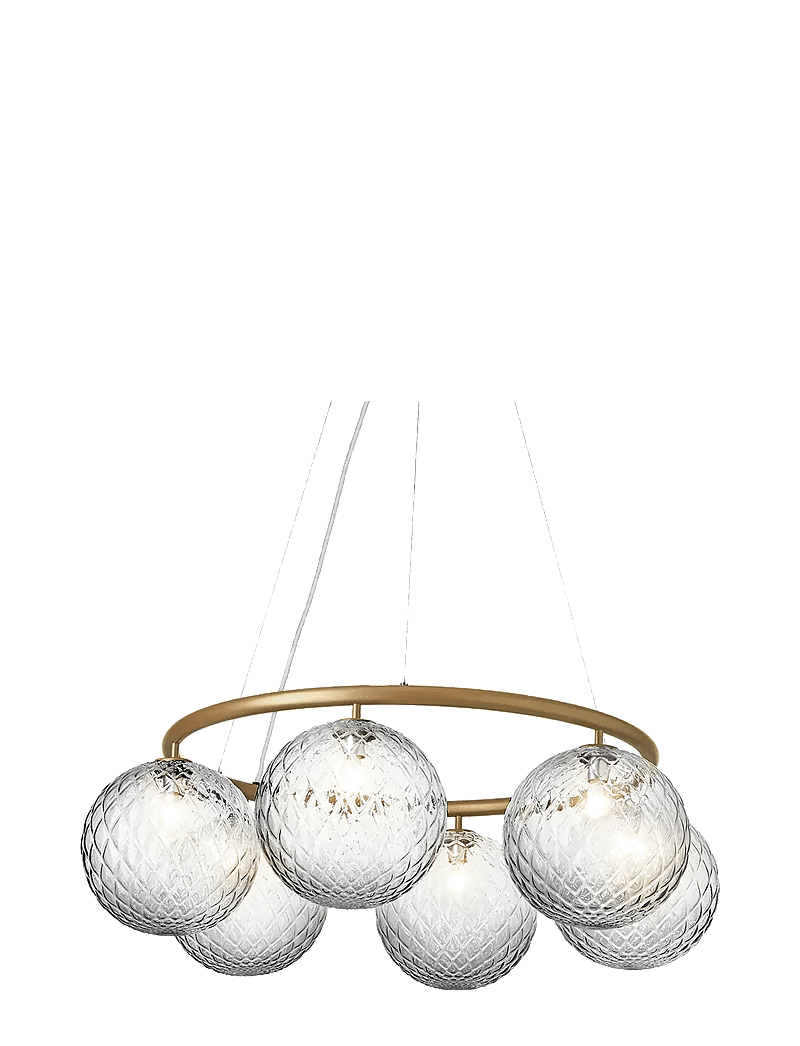 Nuura - Miira 6 Circular - pendellampen - brass / optic clear - 1