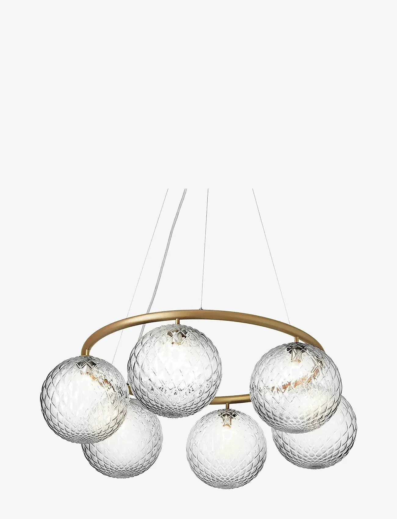 Nuura - Miira 6 Circular - pendellampen - brass / optic clear - 2