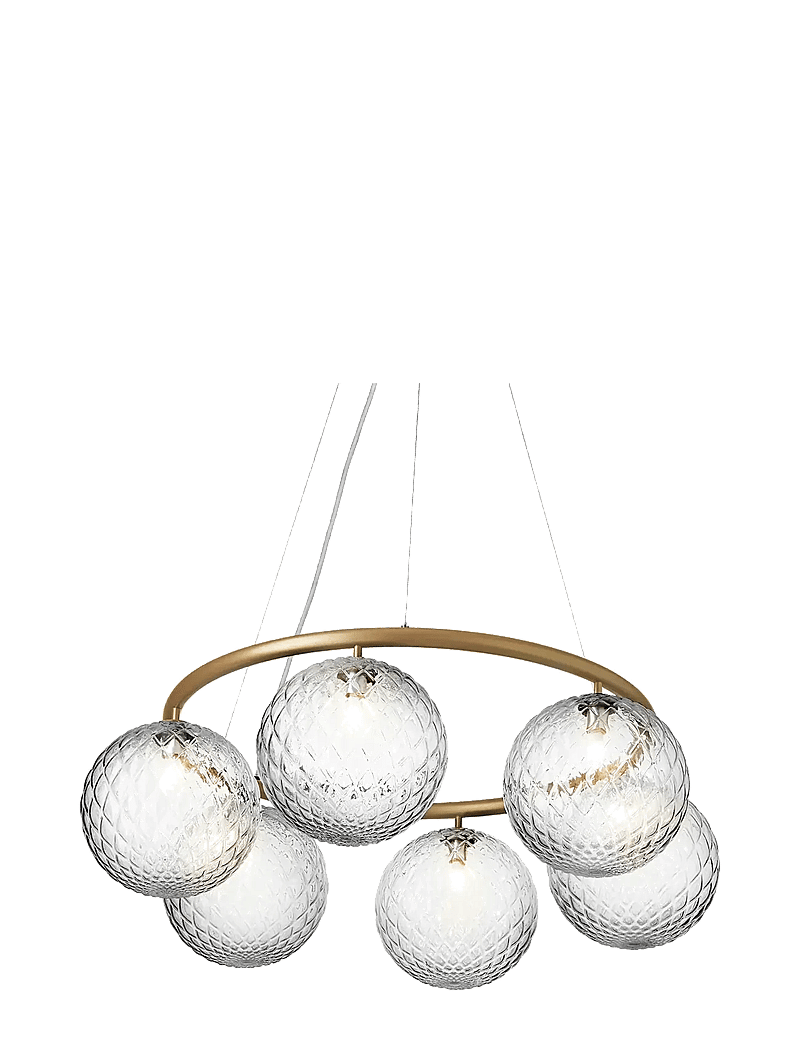 Nuura - Miira 6 Circular - pendellampen - brass / optic clear - 2