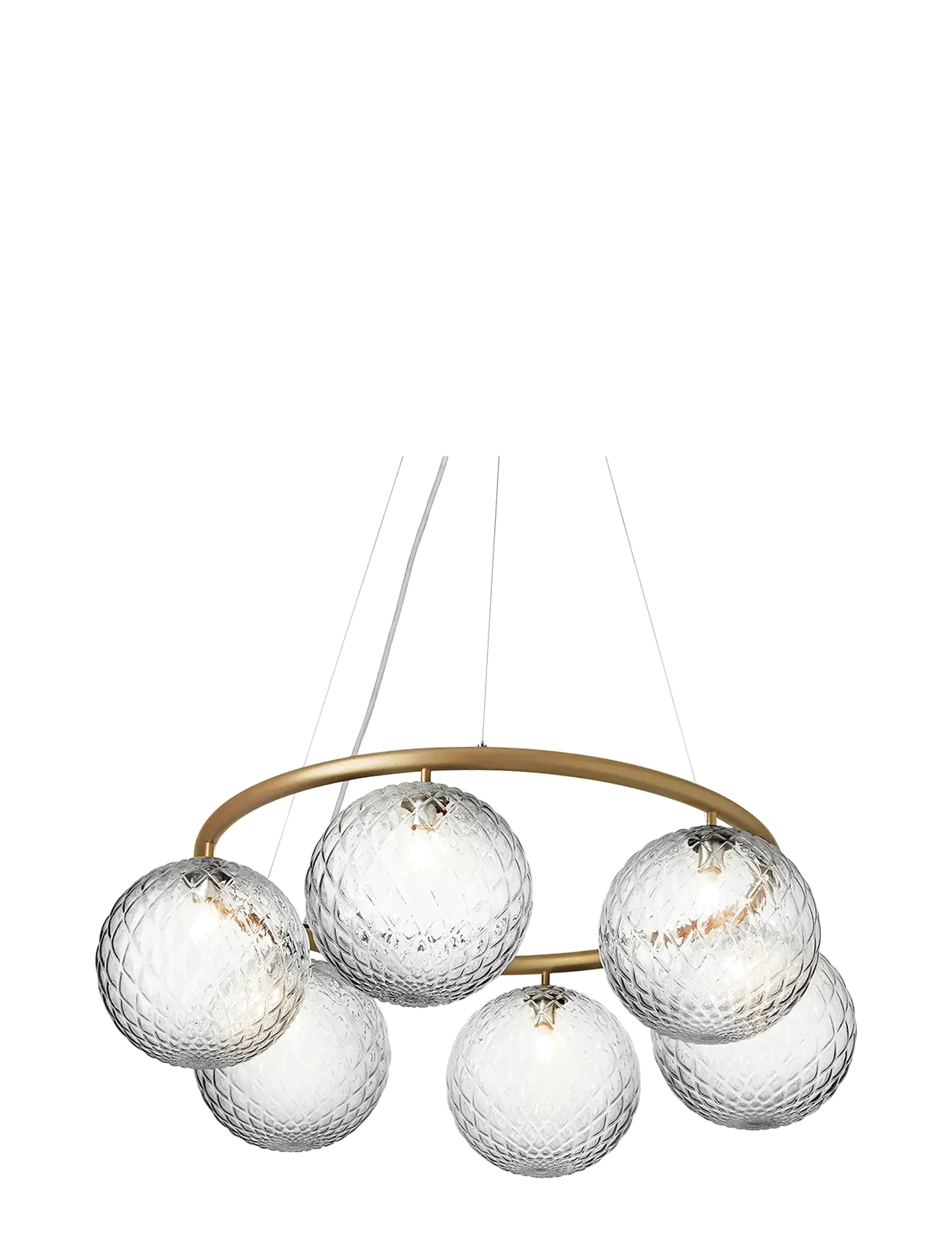 Nuura - Miira 6 Circular - pendellampen - brass / optic clear - 2
