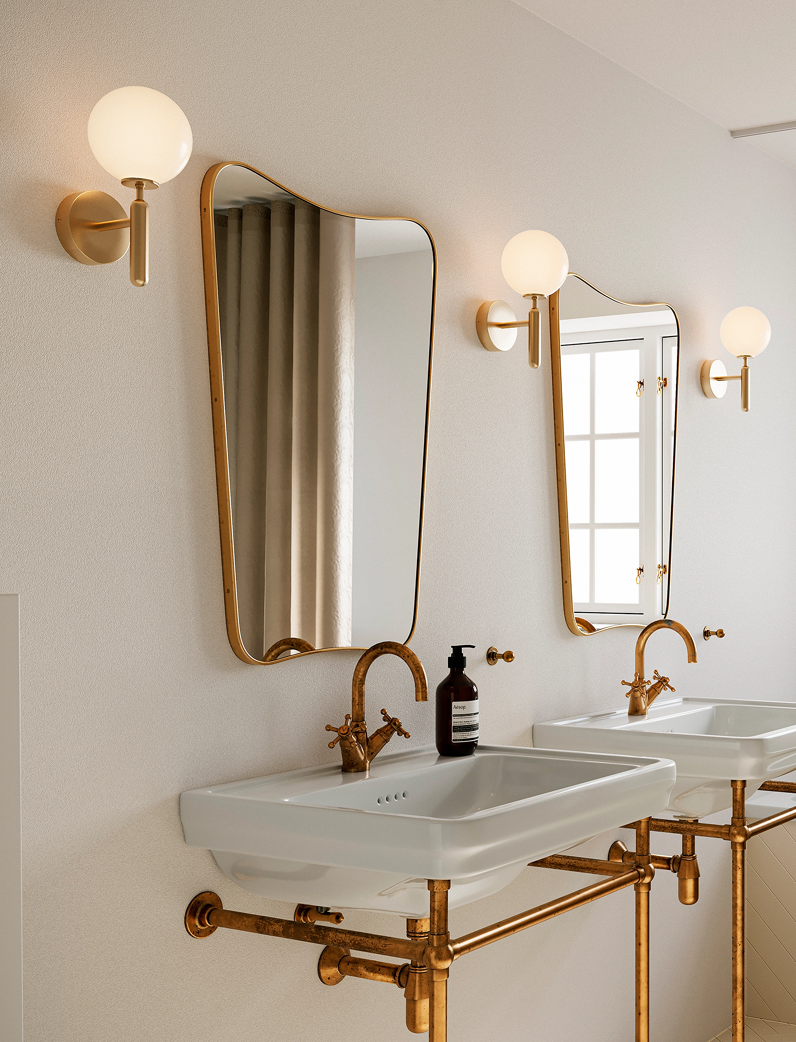 Nuura Miira Wall, One Size x 17.7, Lamps, Gold - Wall Homeware