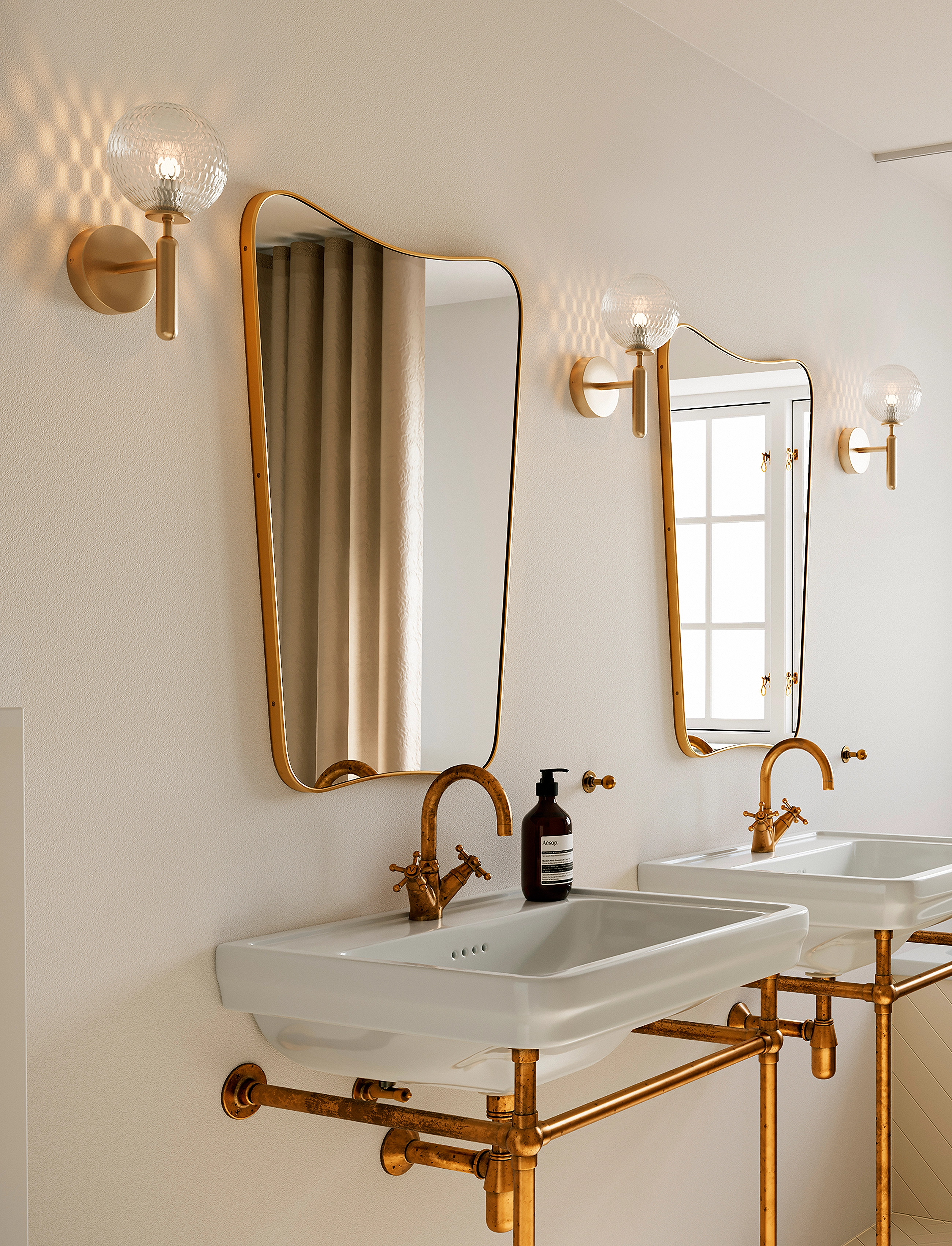 Nuura Miira Wall, One Size x 17.7, Lamps, Gold - Wall Homeware