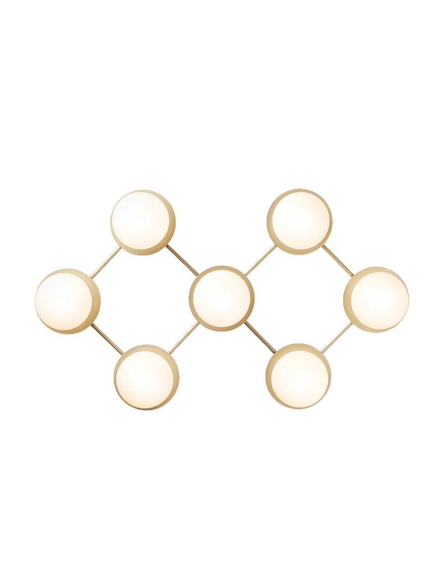 Nuura - Liila 7 - seinalambid - nordic gold / opal - 1