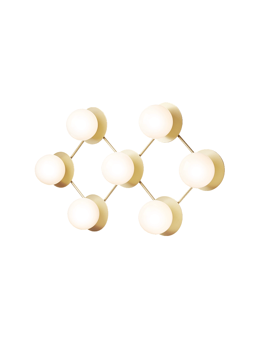 Nuura - Liila 7 - seinalambid - nordic gold / opal - 2
