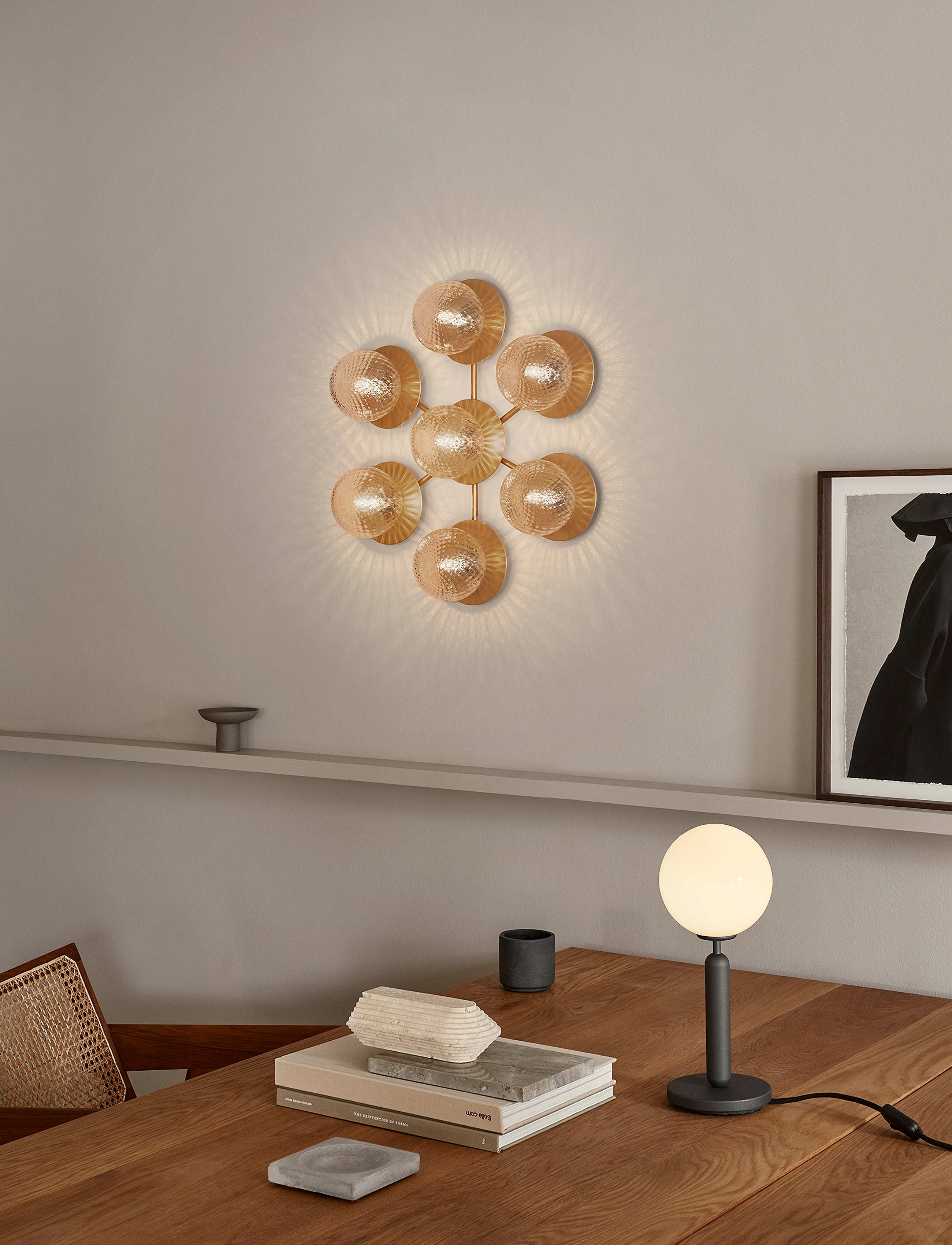 Nuura Liila Star, One Size x 14.8, Lamps, Gold - Wall Homeware