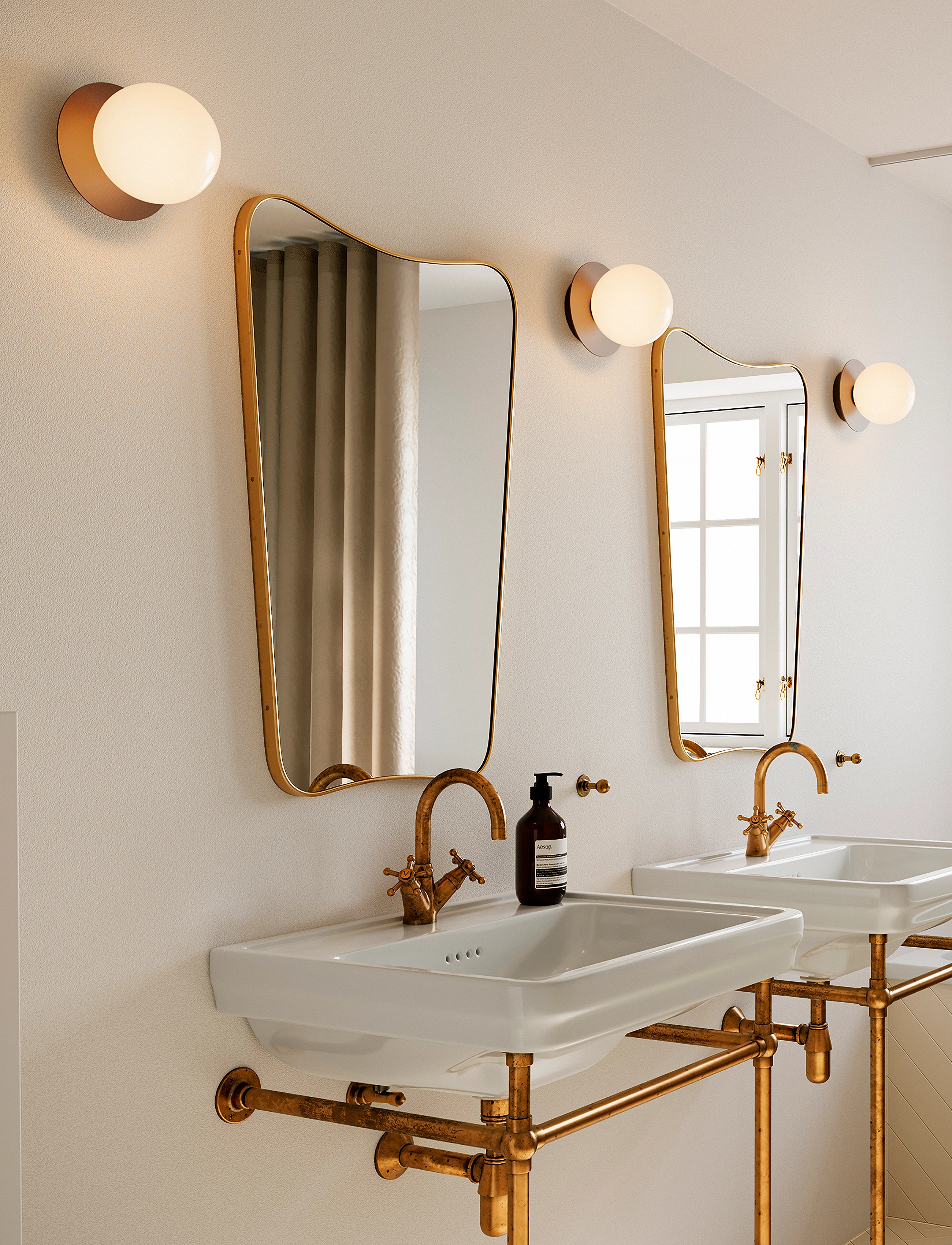Nuura Liila 1 Medium, One Size x 17, Ceiling Lamps, Gold - Flush Mount Lights, Homeware