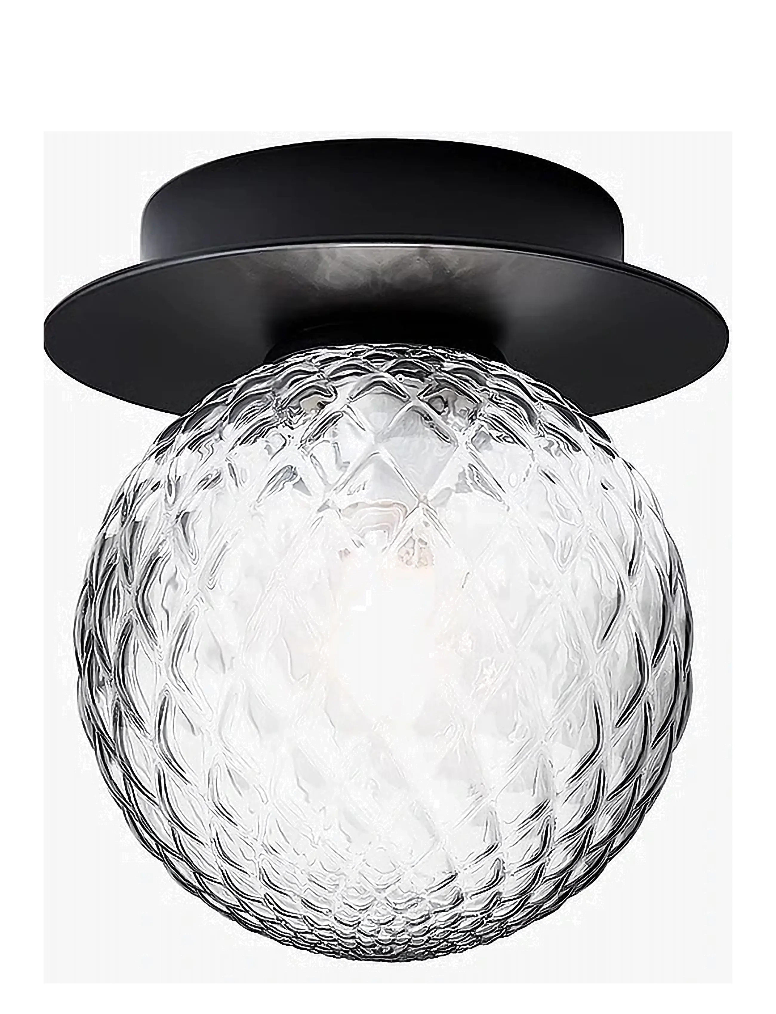 Nuura - Liila 1 Small - podtynkowe lampy sufitowe - black / optic clear - 2