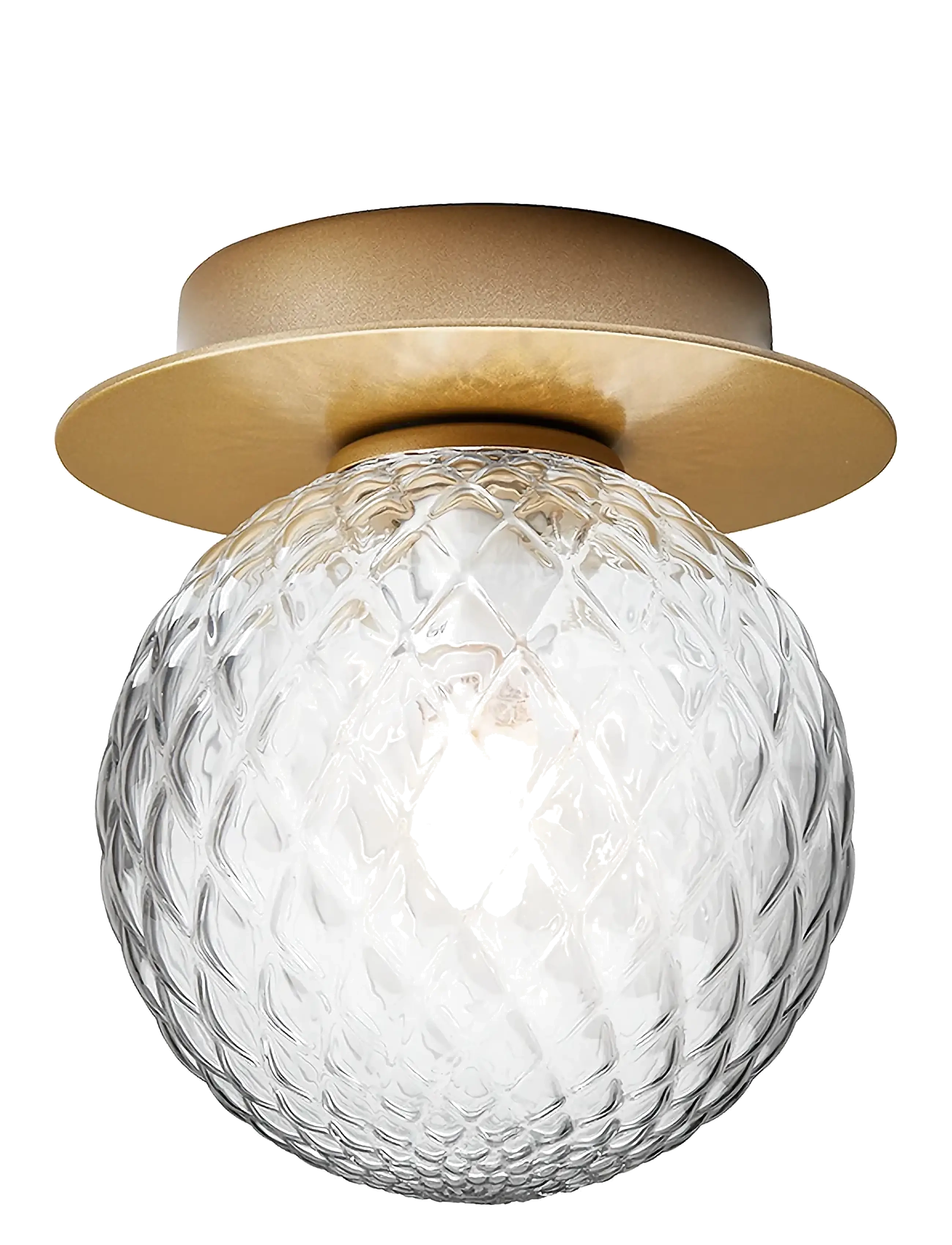 Nuura - Liila 1 Small - sienas lampas - nordic gold / optic clear - 2