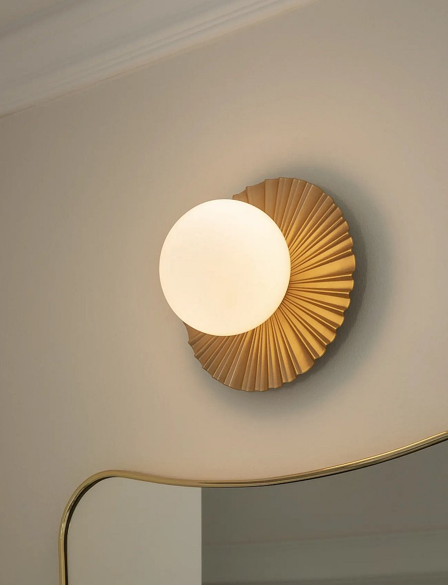 Nuura - Liila Muuse Small IP44 - sienas lampas - nordic gold / opal - 5