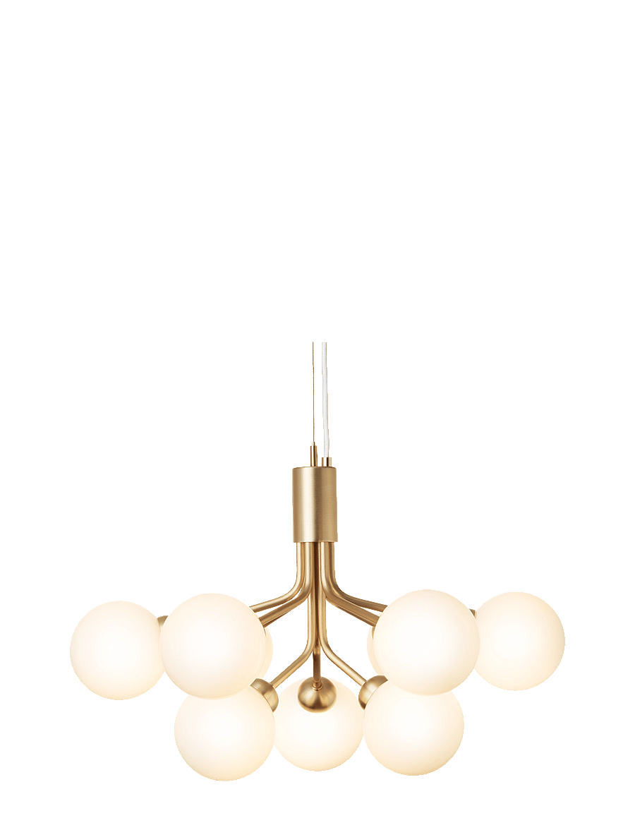 Nuura - Apiales 9 - deckeneinbauleuchten - brushed brass/opal white - 0