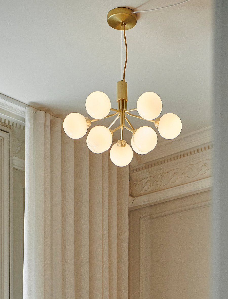 Nuura - Apiales 9 - deckeneinbauleuchten - brushed brass/opal white - 2