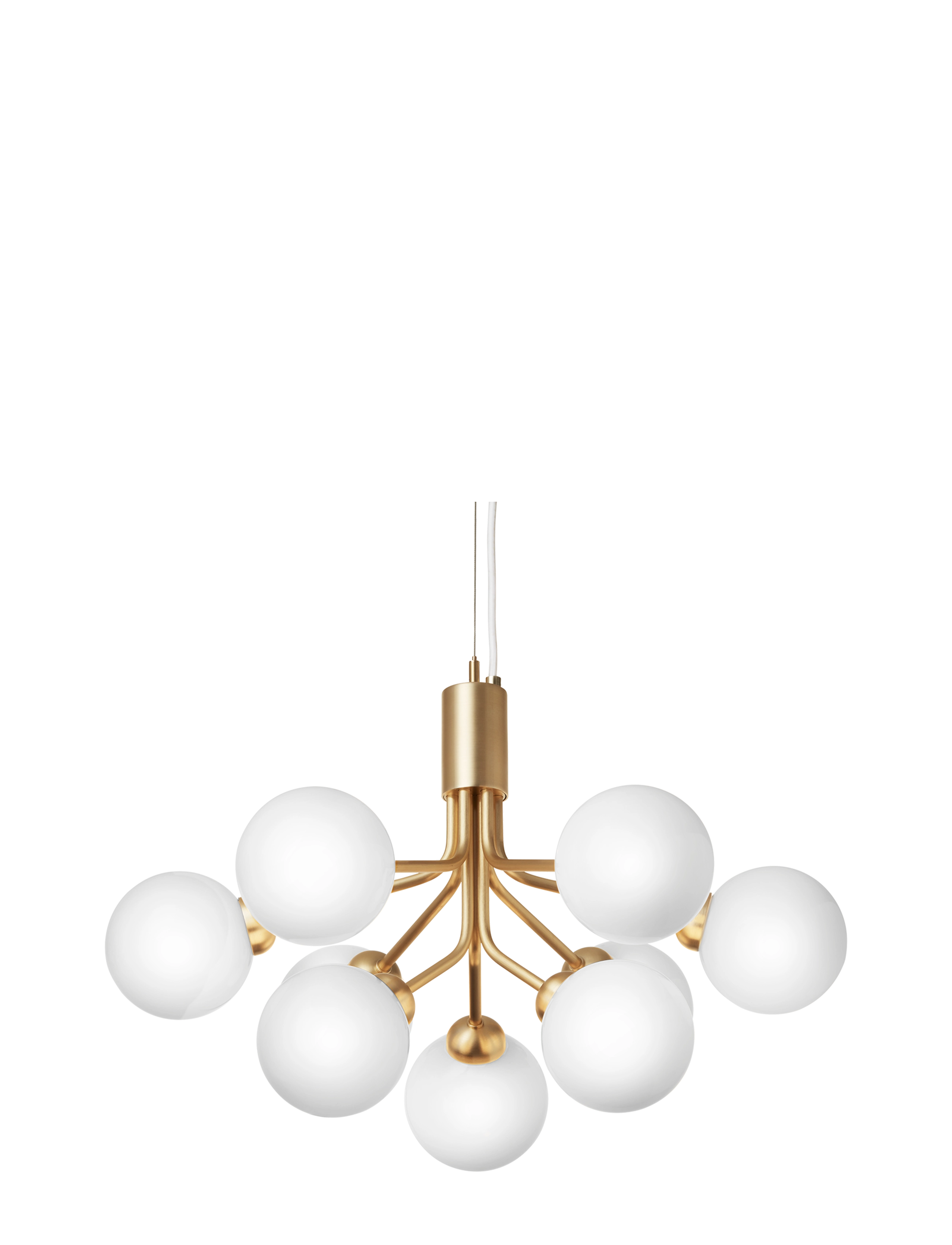 Nuura - Apiales 9 - flush mount ceiling lights - brushed brass/opal white - 1