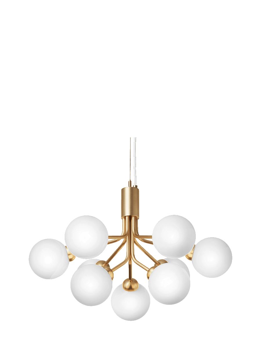 Nuura - Apiales 9 - deckeneinbauleuchten - brushed brass/opal white - 1