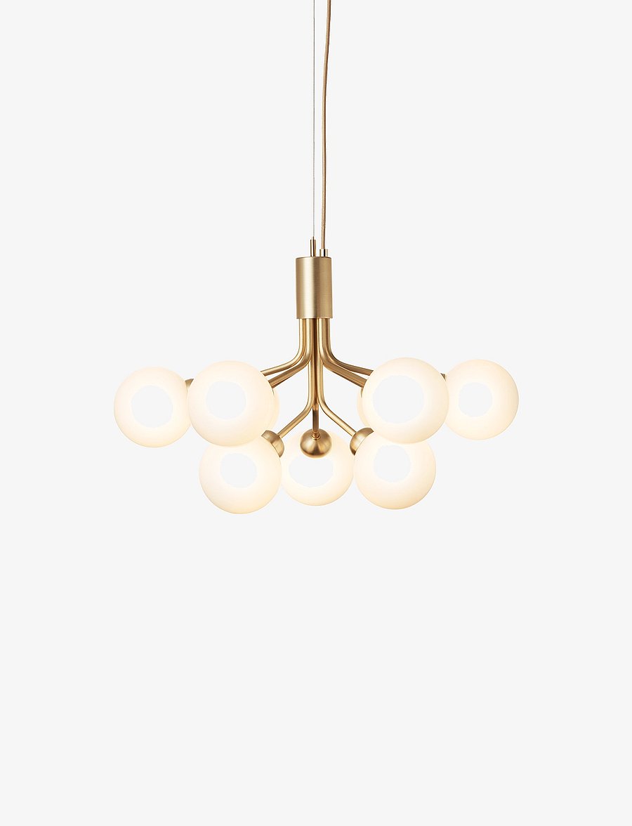 Nuura - Apiales 9 - deckeneinbauleuchten - brushed brass/opal white - 0