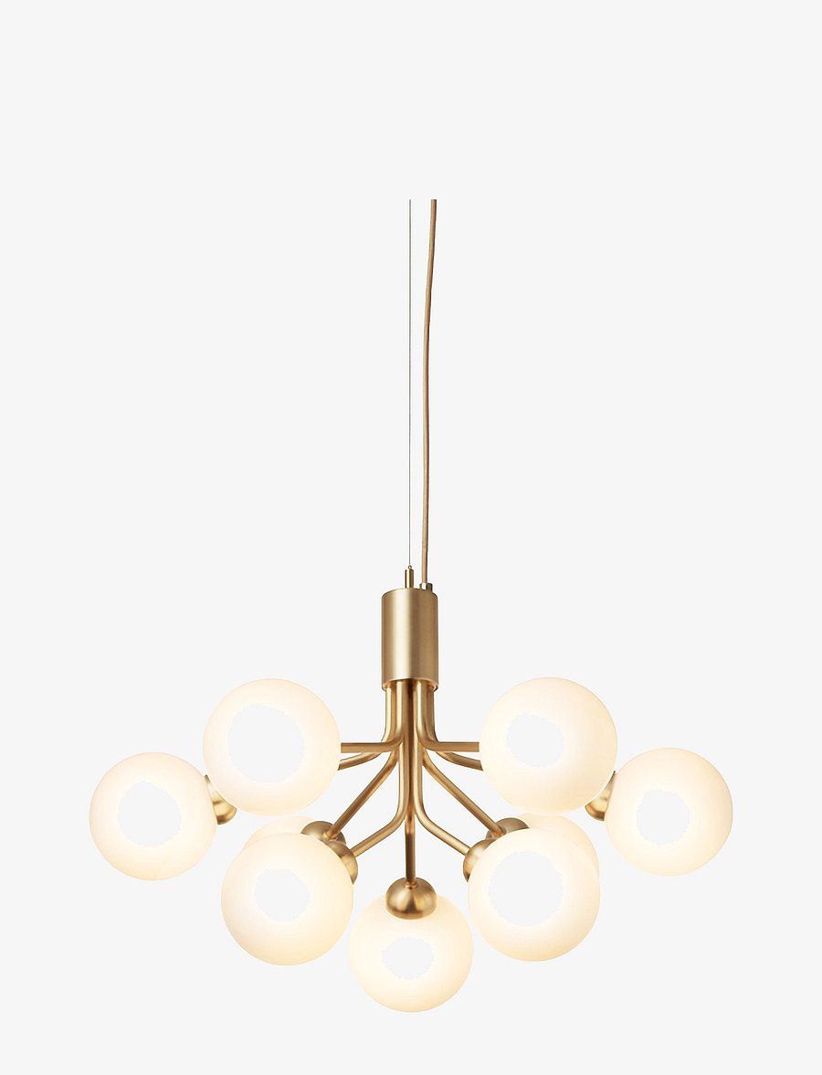 Nuura - Apiales 9 - deckeneinbauleuchten - brushed brass/opal white - 1