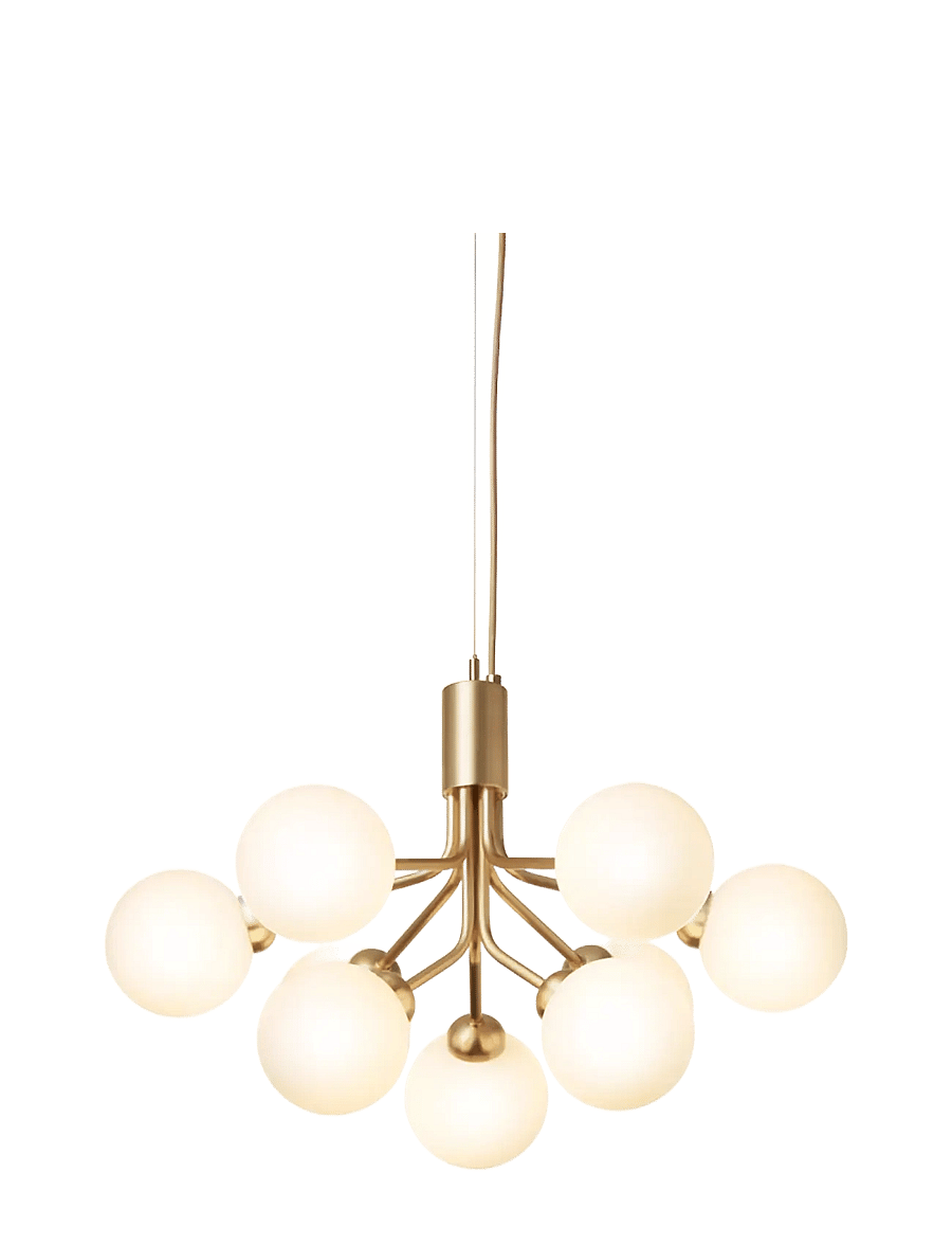 Nuura - Apiales 9 - deckeneinbauleuchten - brushed brass/opal white - 2