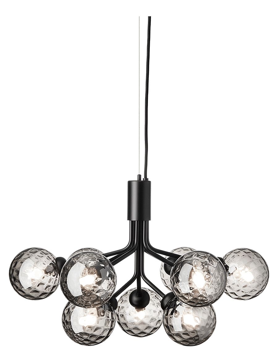 Nuura - Apiales 9 - deckeneinbauleuchten - satin black / optic smoked - 1