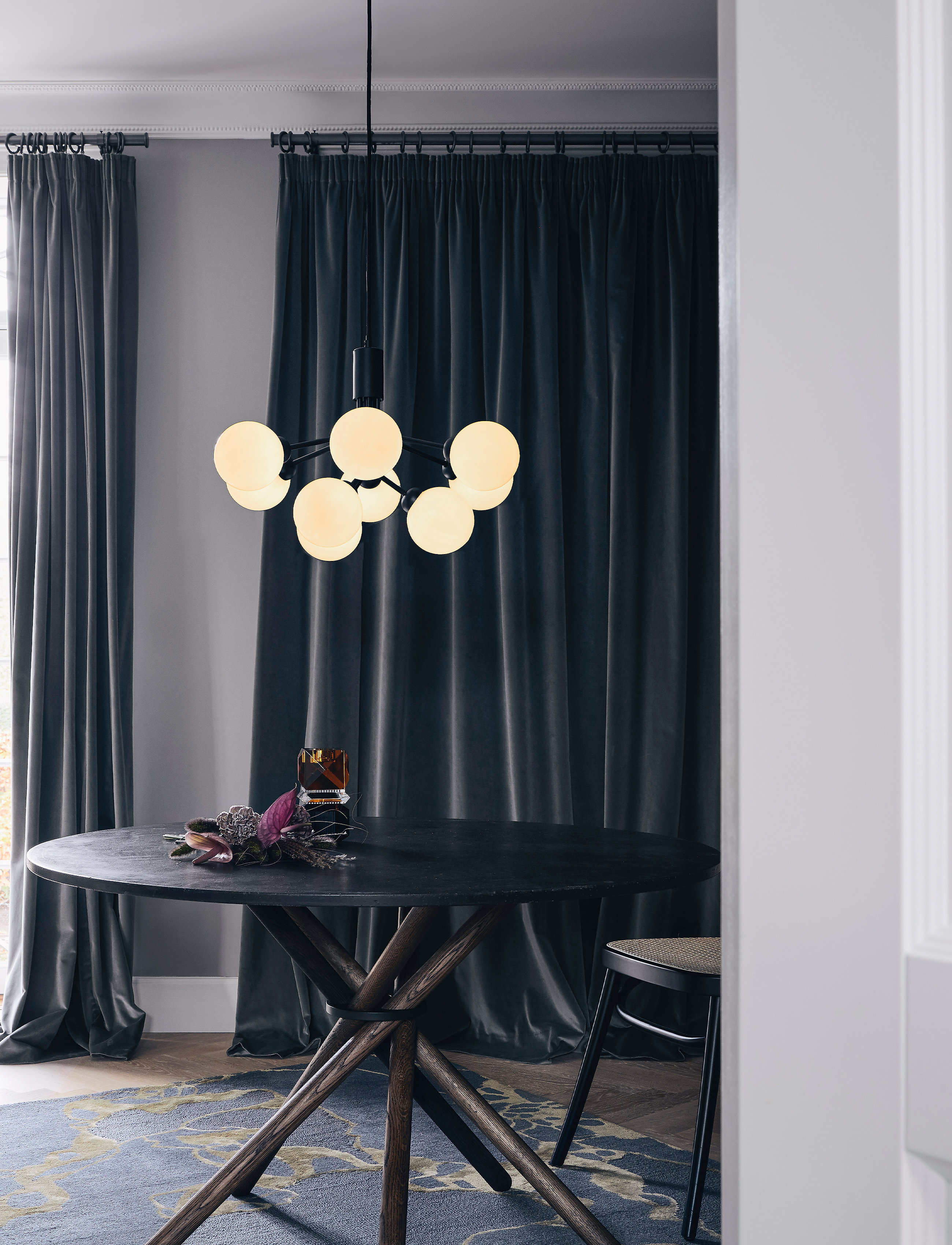 Nuura - Apiales 9 - podtynkowe lampy sufitowe - satin black/opal white - 3