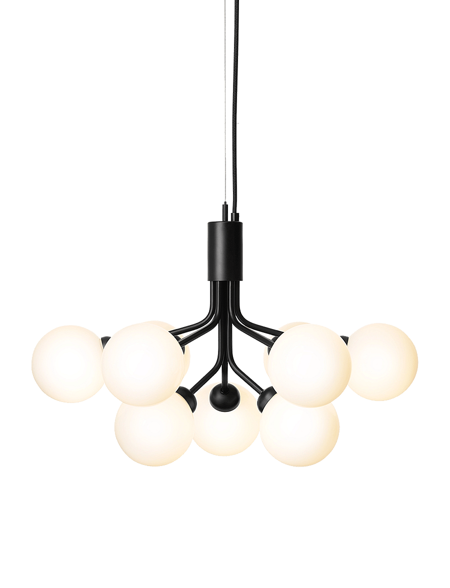 Nuura - Apiales 9 - deckeneinbauleuchten - satin black/opal white - 0