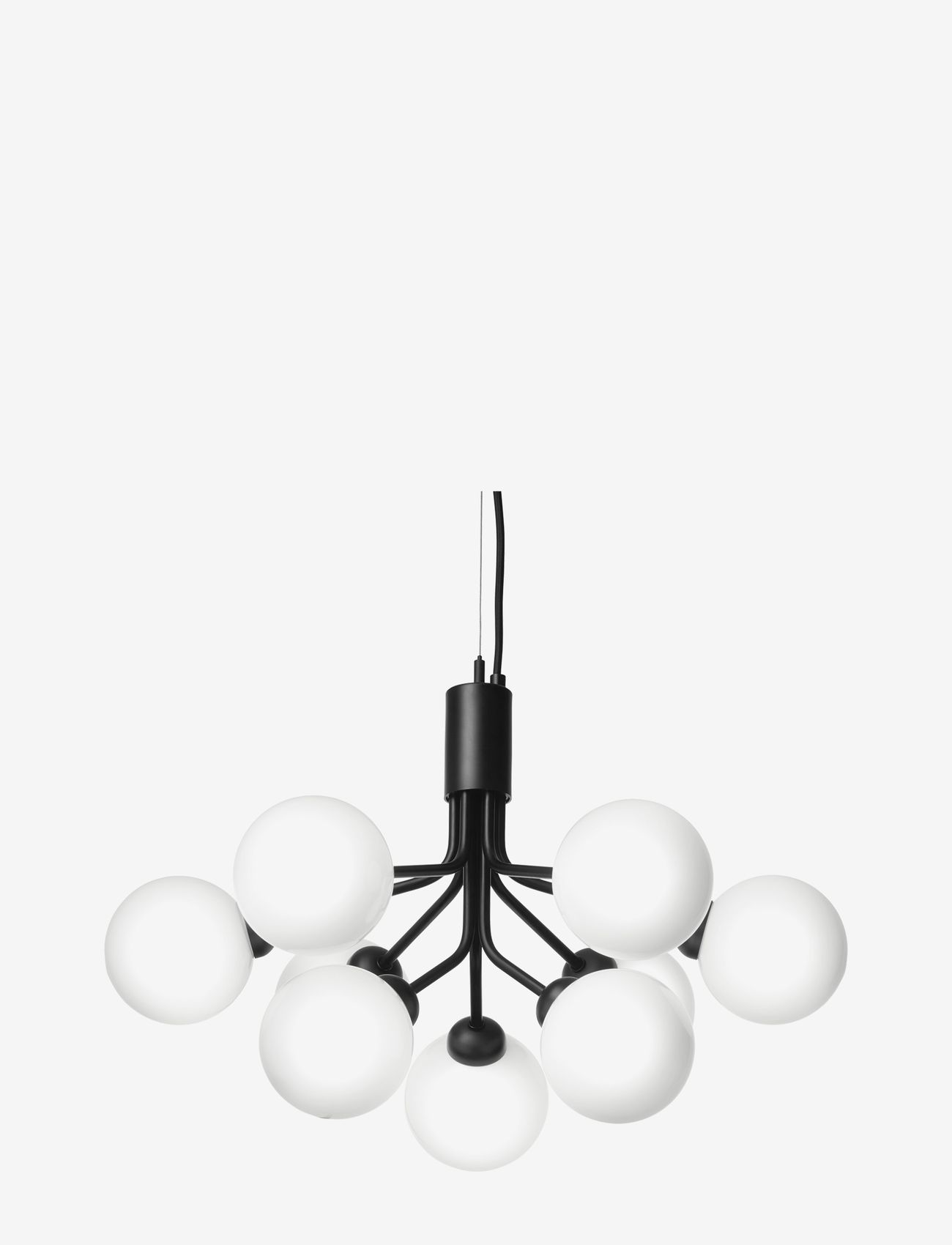 Nuura - Apiales 9 - flush mount ceiling lights - satin black/opal white - 1