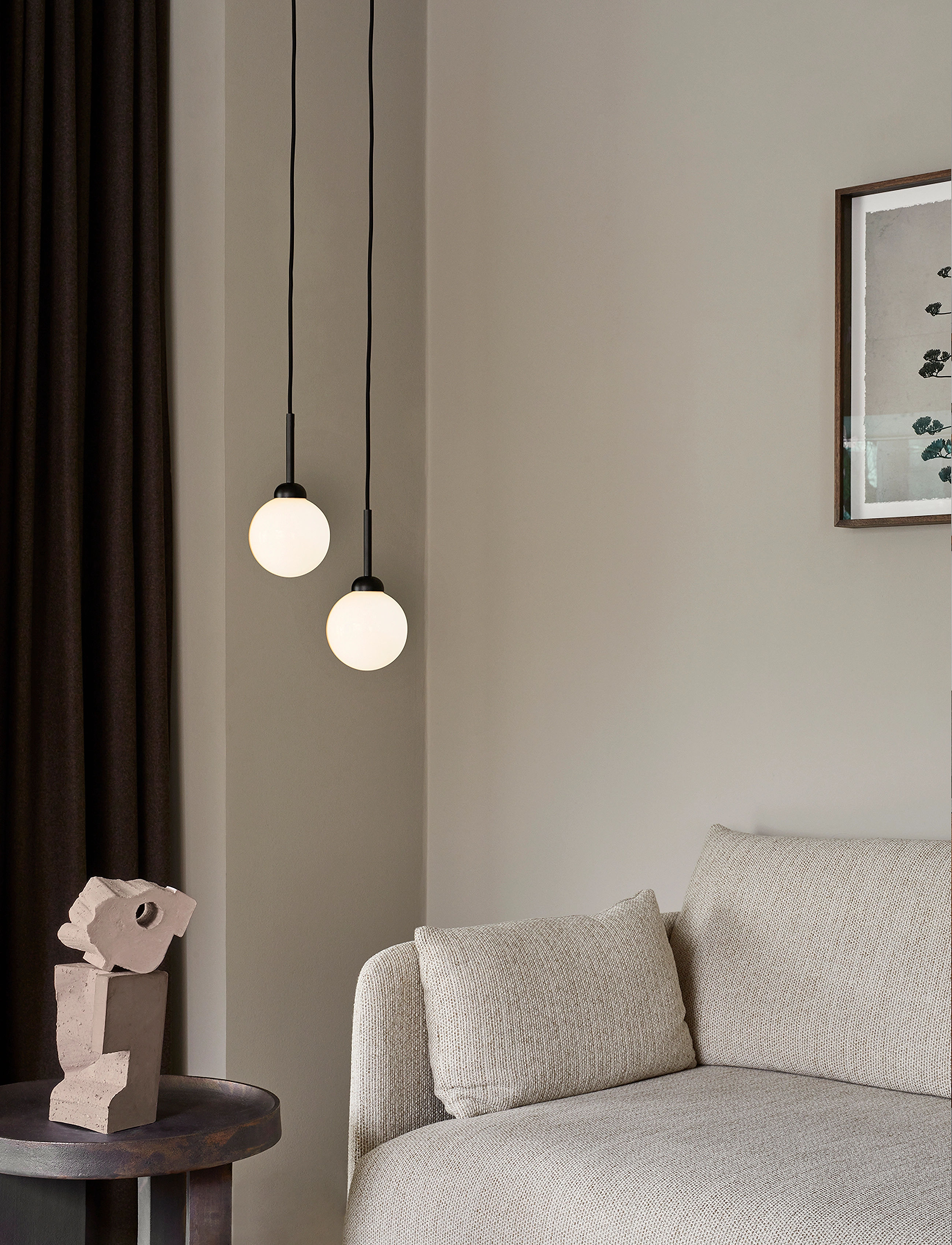 Nuura - Apiales 1 - pendellampen - satin black / opal - 2