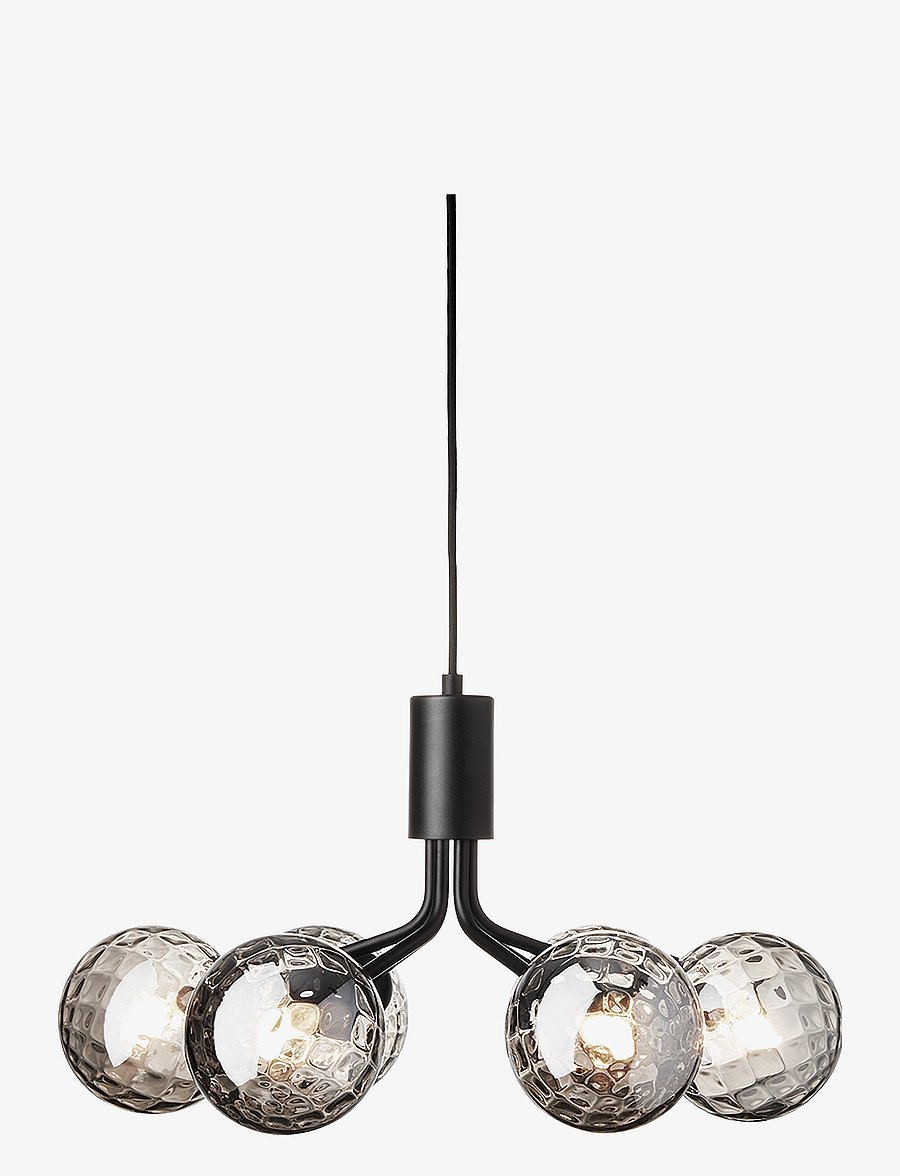 Nuura - Apiales 6 - pendellampen - satin black / optic smoked - 1
