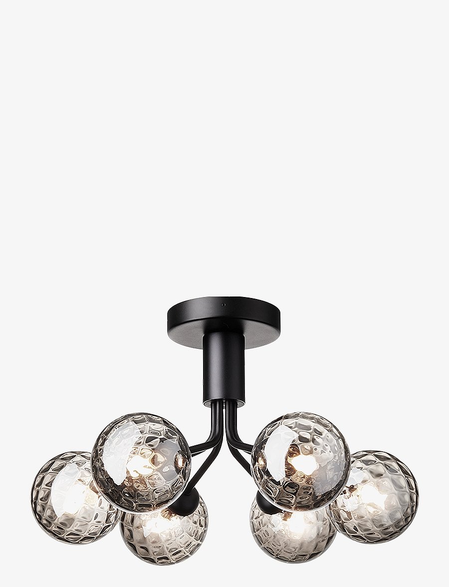 Nuura - Apiales 6 Ceiling - deckeneinbauleuchten - satin black / optic smoked - 1