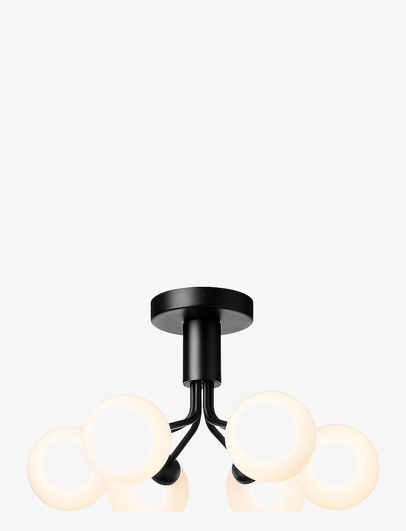 Nuura - Apiales 6 Ceiling - deckeneinbauleuchten - satin black / opal - 1