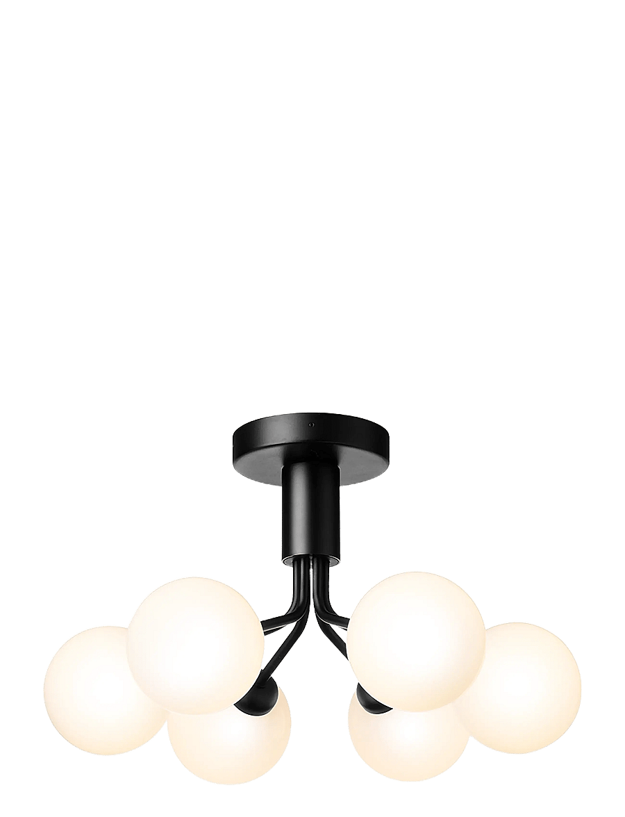 Nuura - Apiales 6 Ceiling - deckeneinbauleuchten - satin black / opal - 2