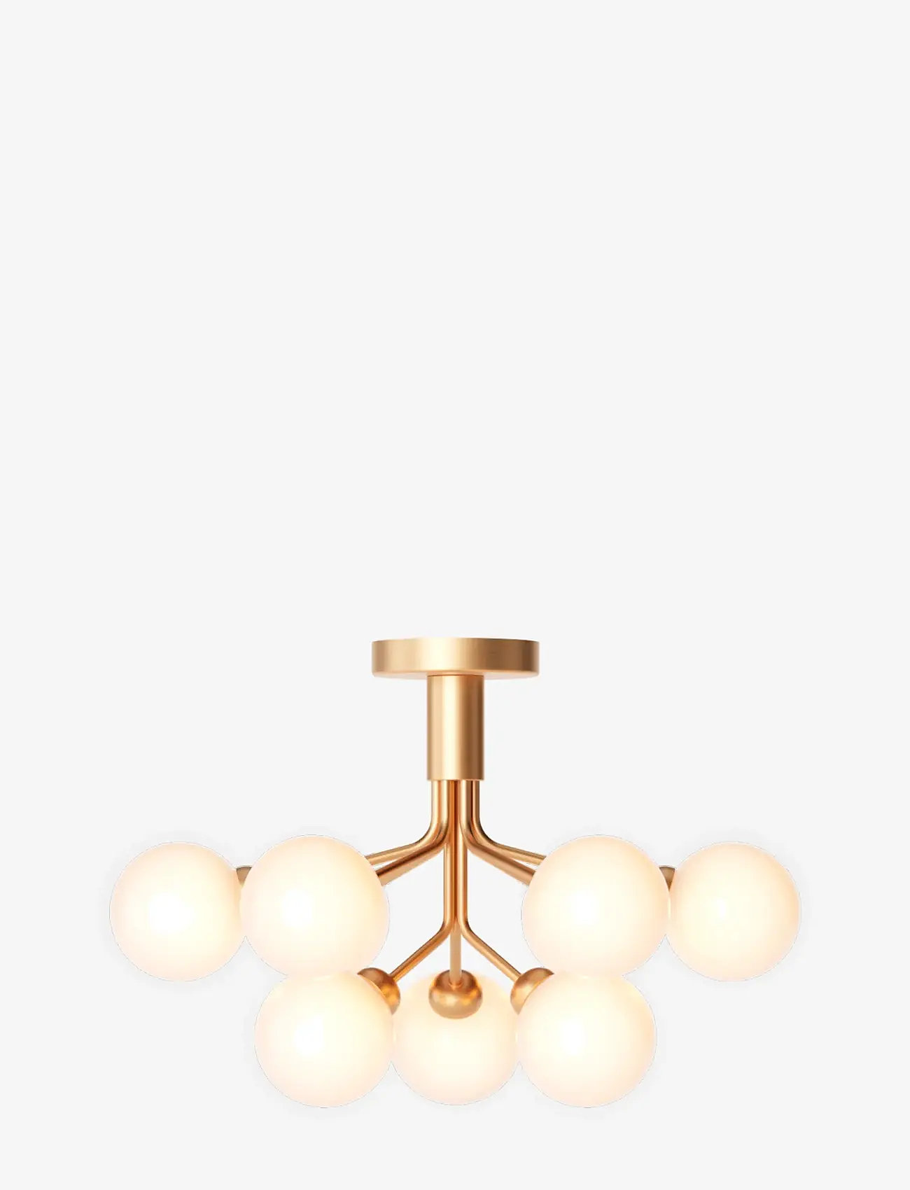 Nuura - Apiales 9 Ceiling - flush mount ceiling lights - brushed brass/opal white - 0