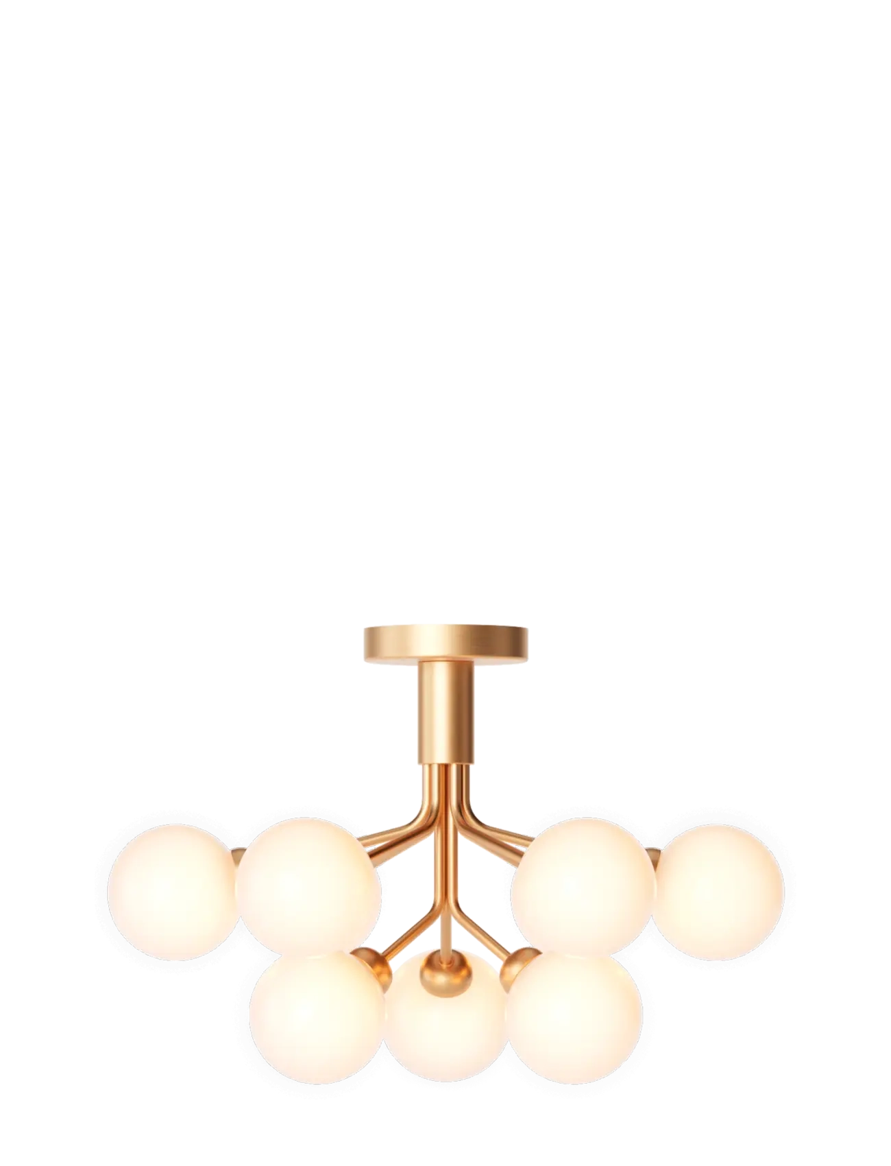 Nuura Apiales 9 Ceiling - Lamps - BRUSHED BRASS/OPAL WHITE / gold