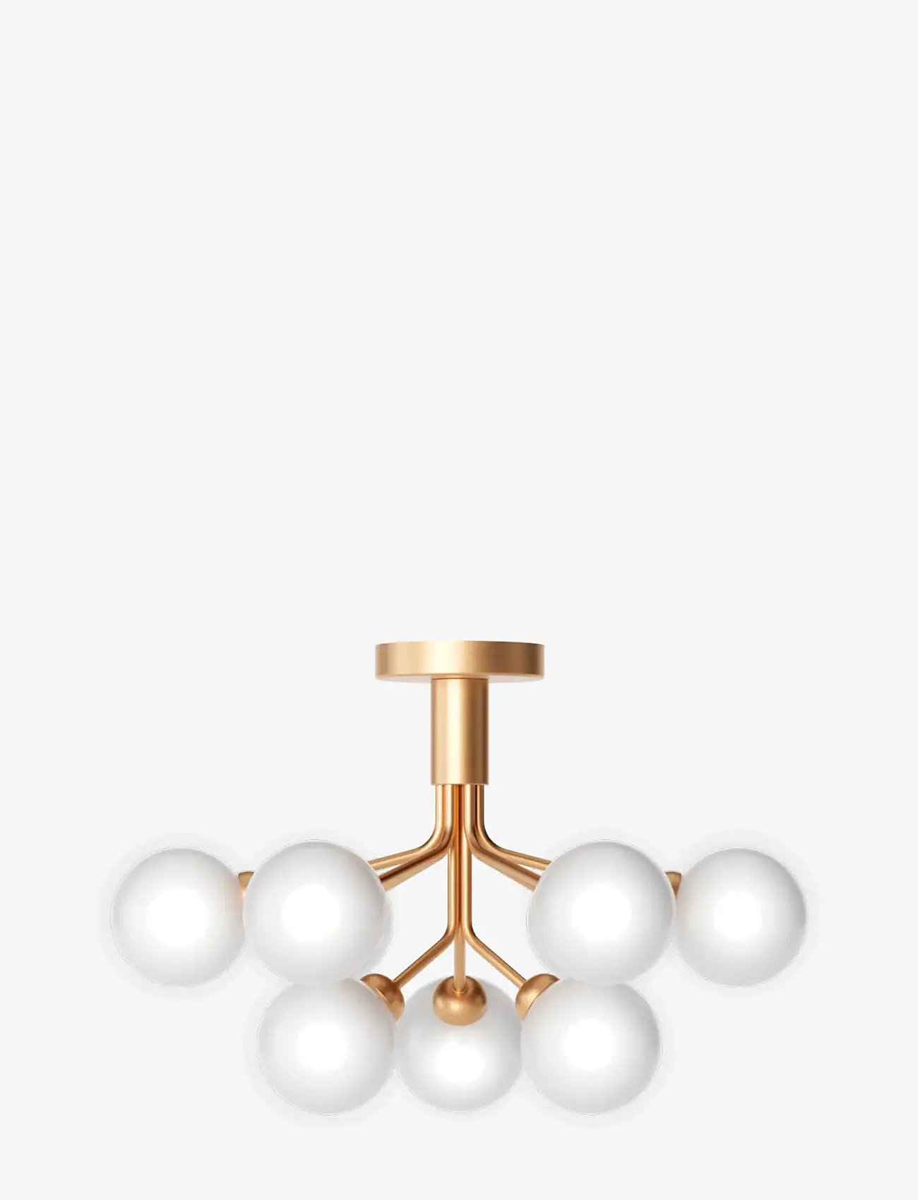 Nuura - Apiales 9 Ceiling - flush mount ceiling lights - brushed brass/opal white - 1