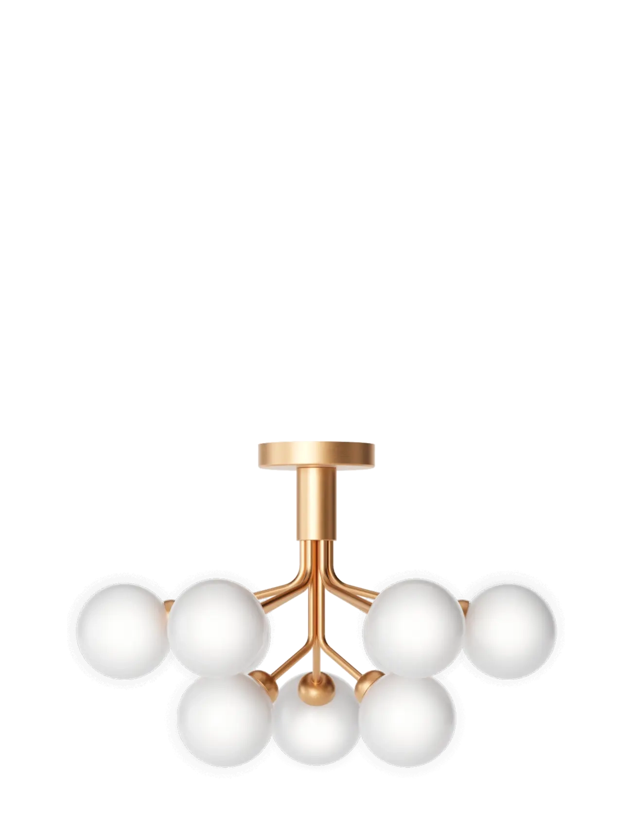 Nuura - Apiales 9 Ceiling - griestu lampas - brushed brass/opal white - 1