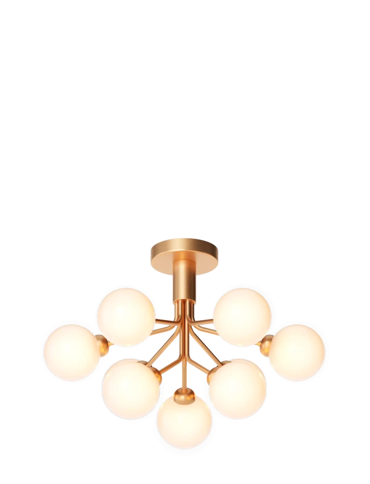 Nuura - Apiales 9 Ceiling - griestu lampas - brushed brass/opal white - 2