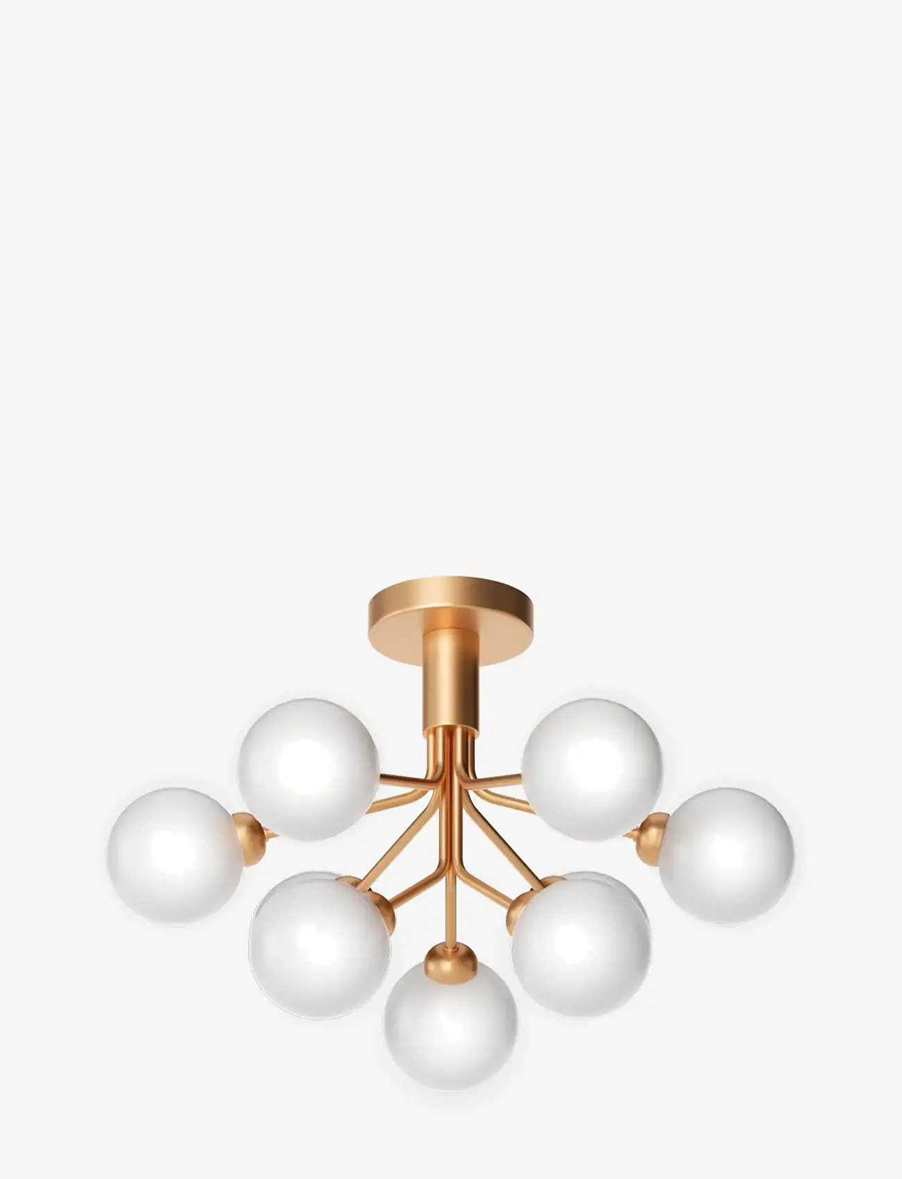 Nuura - Apiales 9 Ceiling - flush mount ceiling lights - brushed brass/opal white - 3