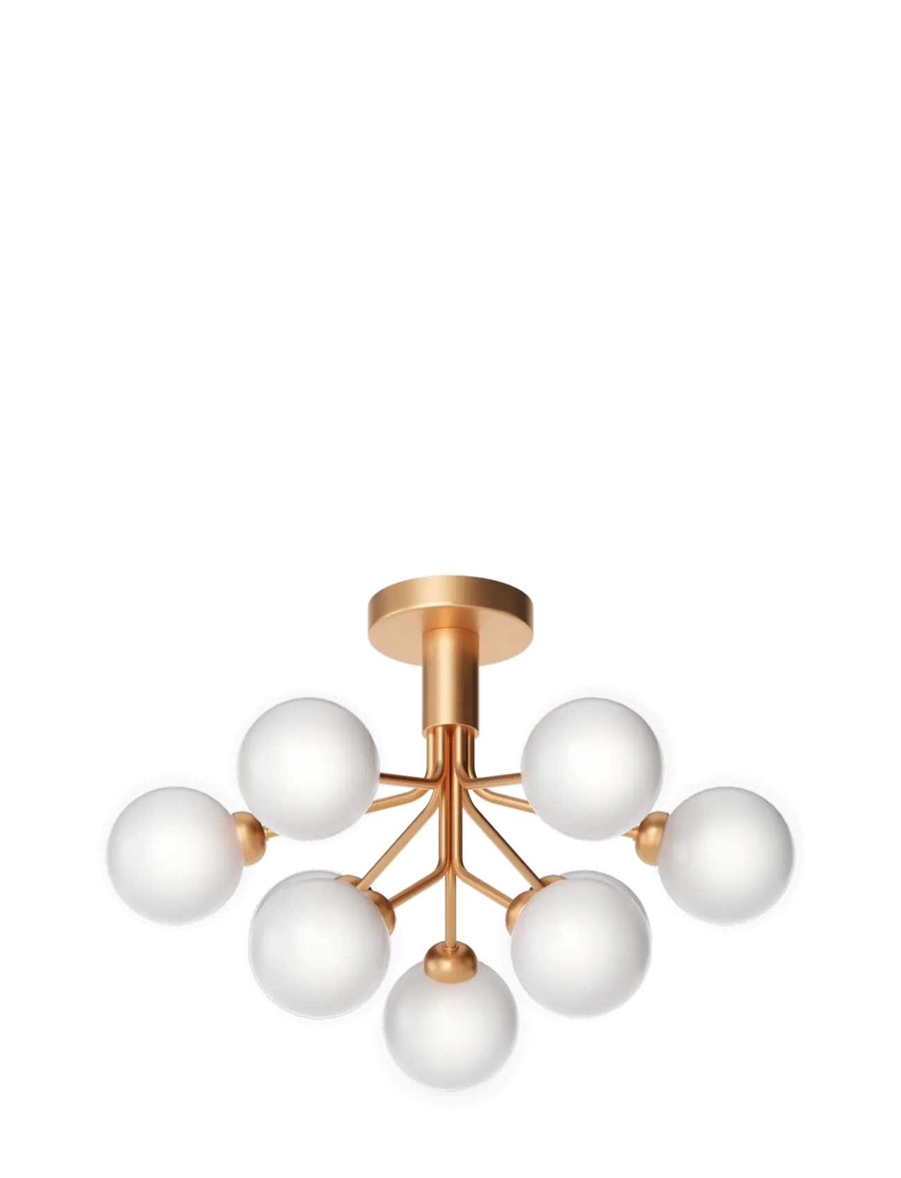 Nuura - Apiales 9 Ceiling - griestu lampas - brushed brass/opal white - 3
