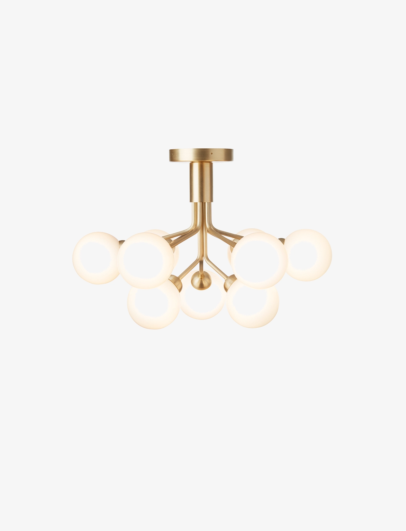 Nuura - Apiales 9 Ceiling - griestu lampas - brushed brass/opal white - 4