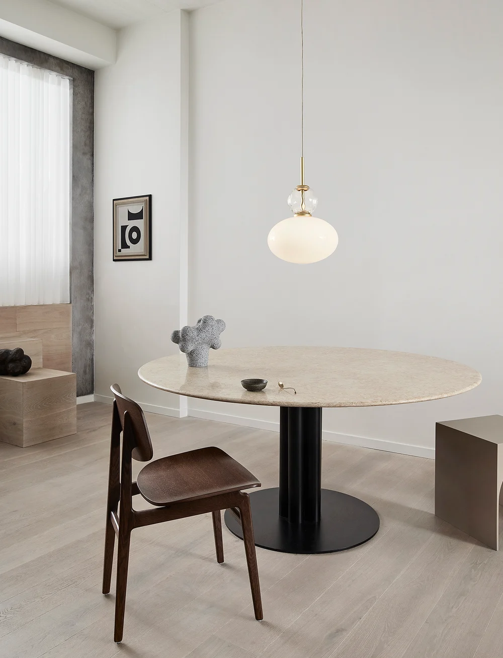 Nuura - Rizzatto 32 - pendellampen - satin brass / opal - 3