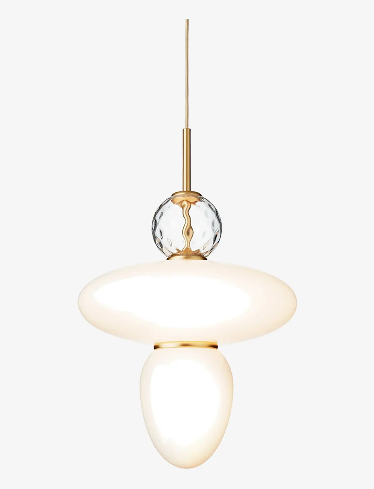 Nuura - Rizzatto 43 - hangandi loftljós - satin brass / opal - 1