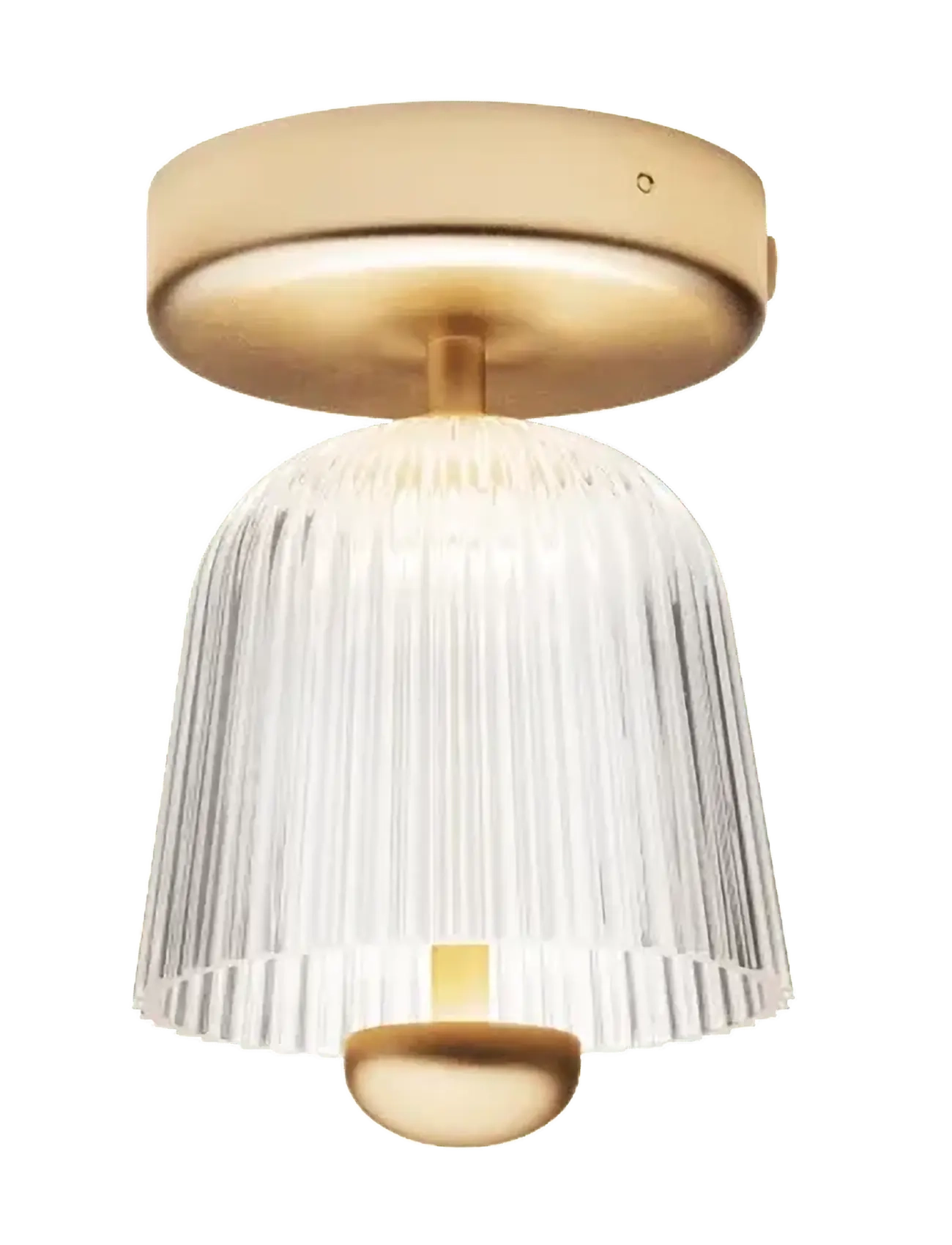 Nuura Asteea Ceiling, satin brass / ripple clear - Beleuchtung - BRASS / gold